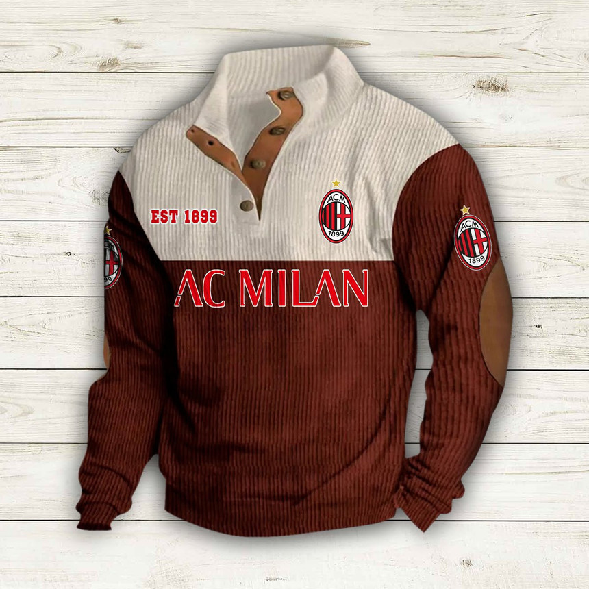 AC Milan Button Quarter Sweater