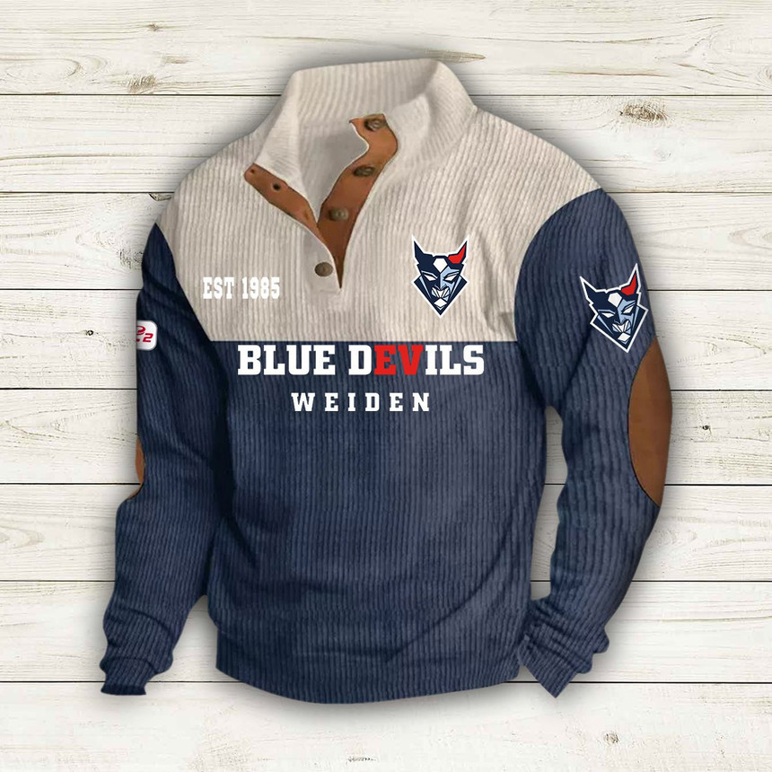 Blue Devils Weiden Button Quarter Sweater