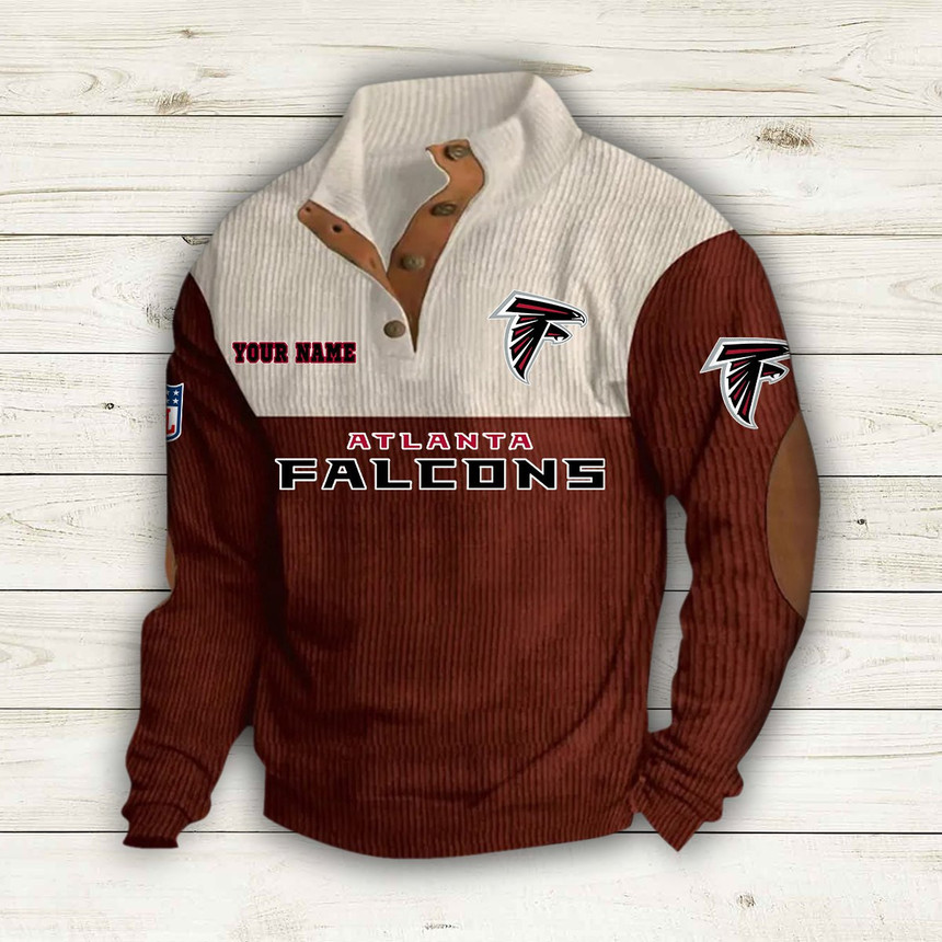Atlanta Falcons Button Quarter Sweater
