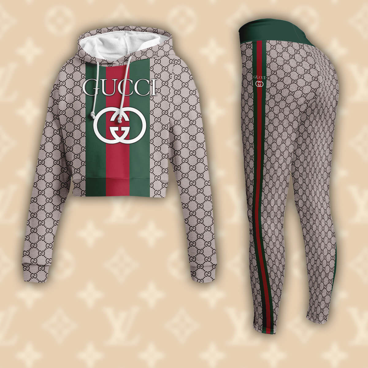 Luxury Brand Limited Edition Cropped Hoodie Leggings Set 2025