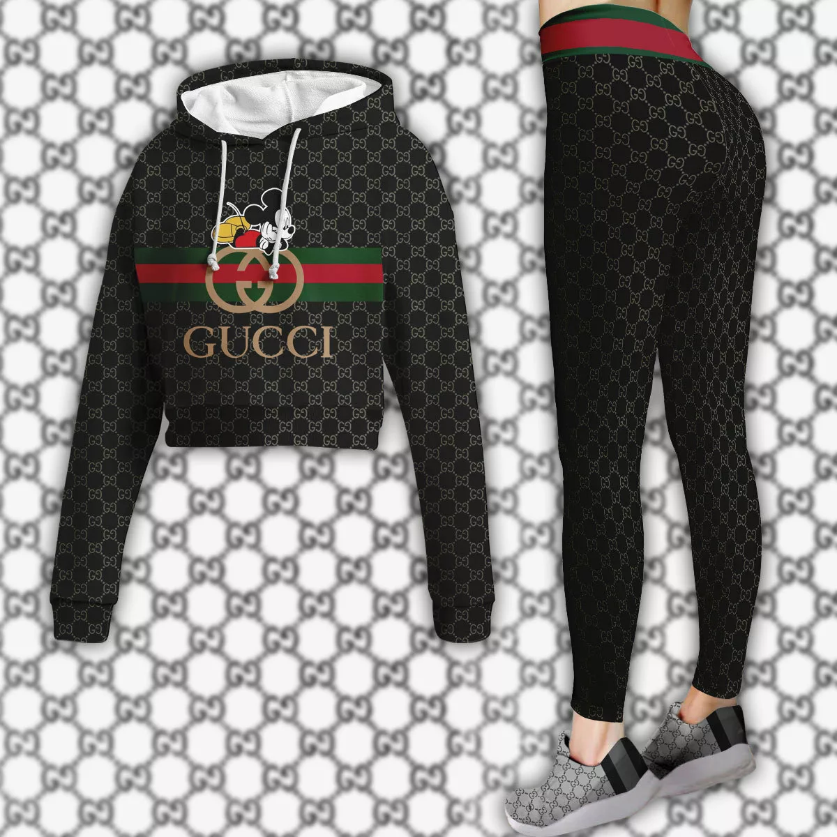 Luxury Brand Limited Edition Cropped Hoodie Leggings Set 2025