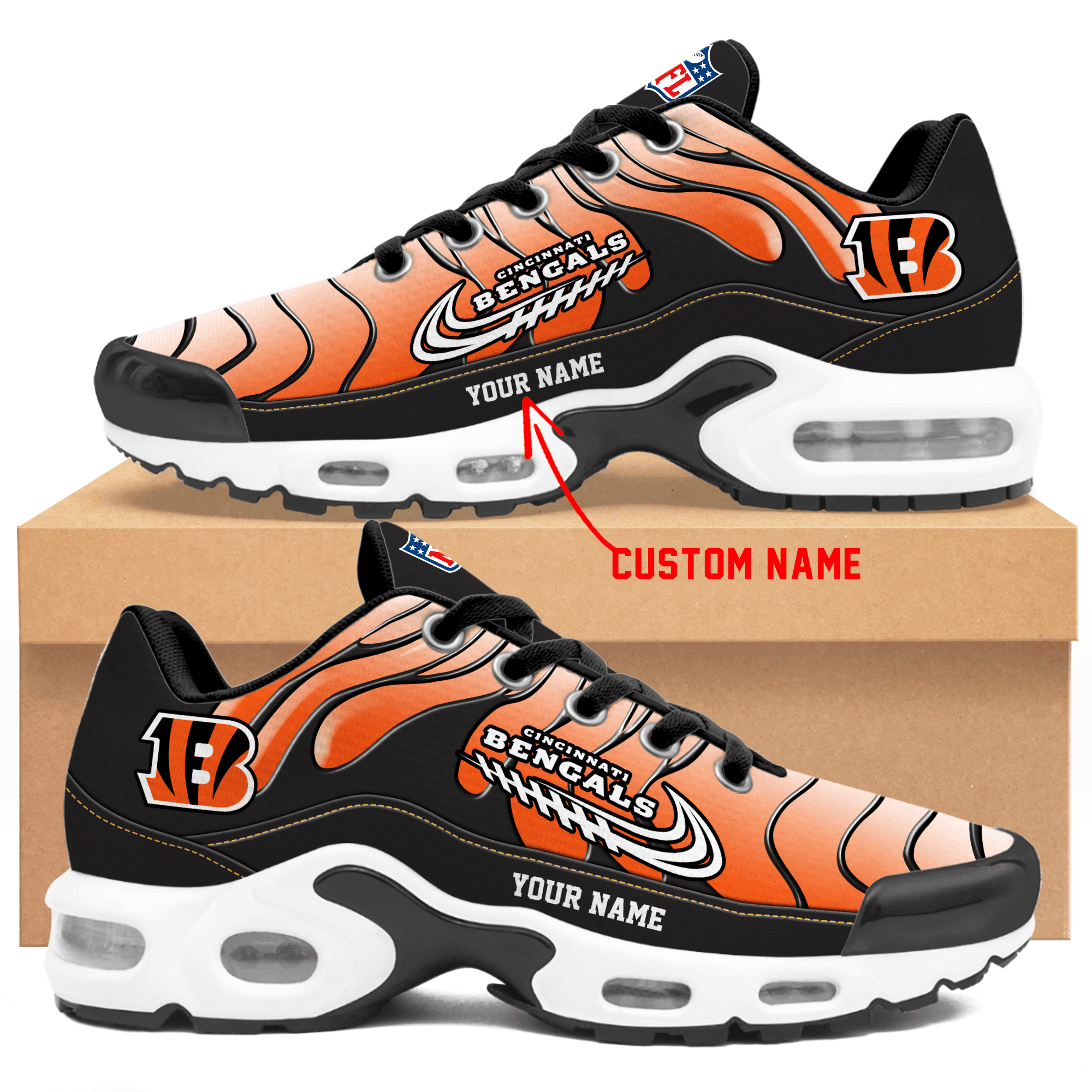 Cincinnati Bengals Personalized Air Max Shoes Limited Edition - Image 2