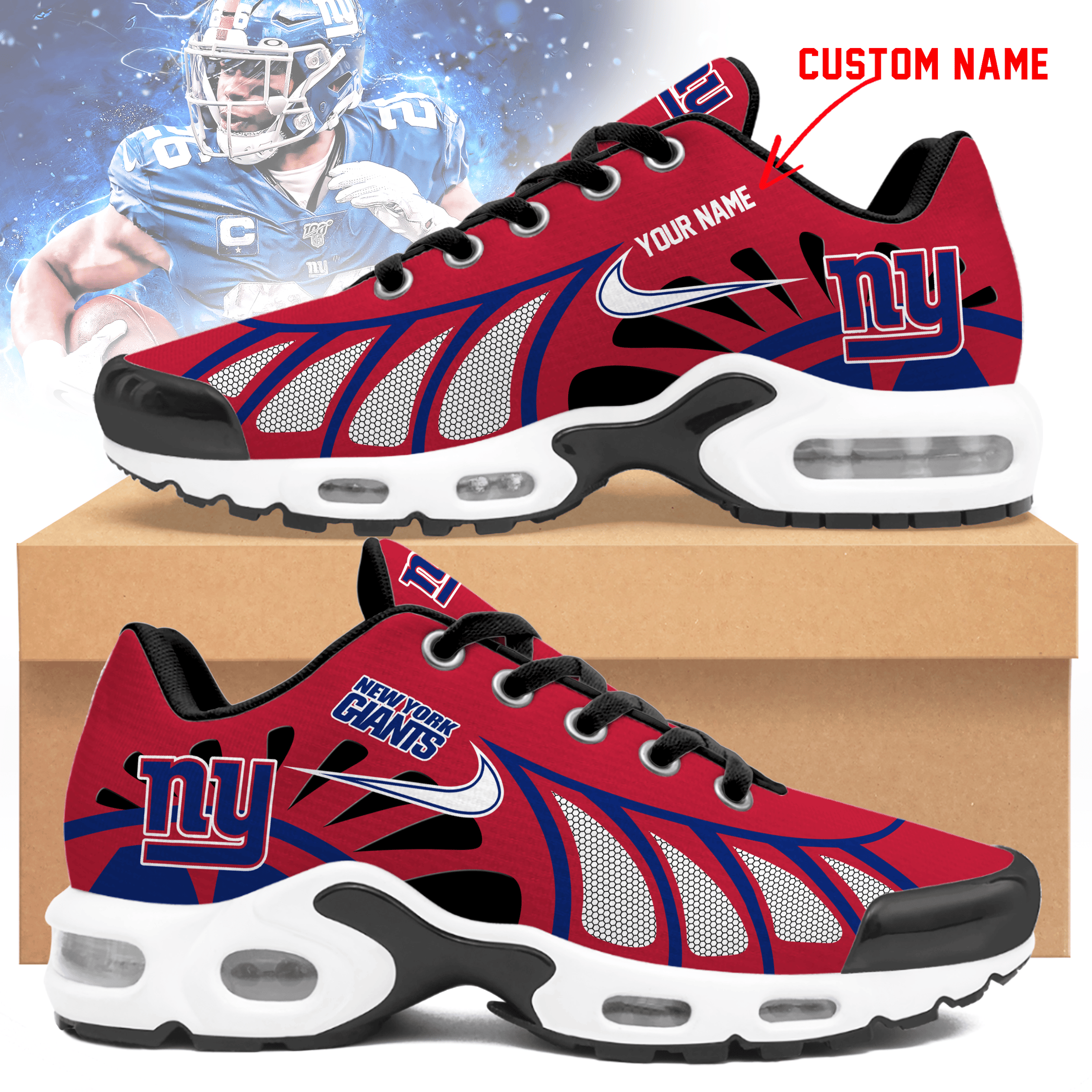 New York Giants Personalized Air Max Shoes Limited Edition 050625 - Image 2