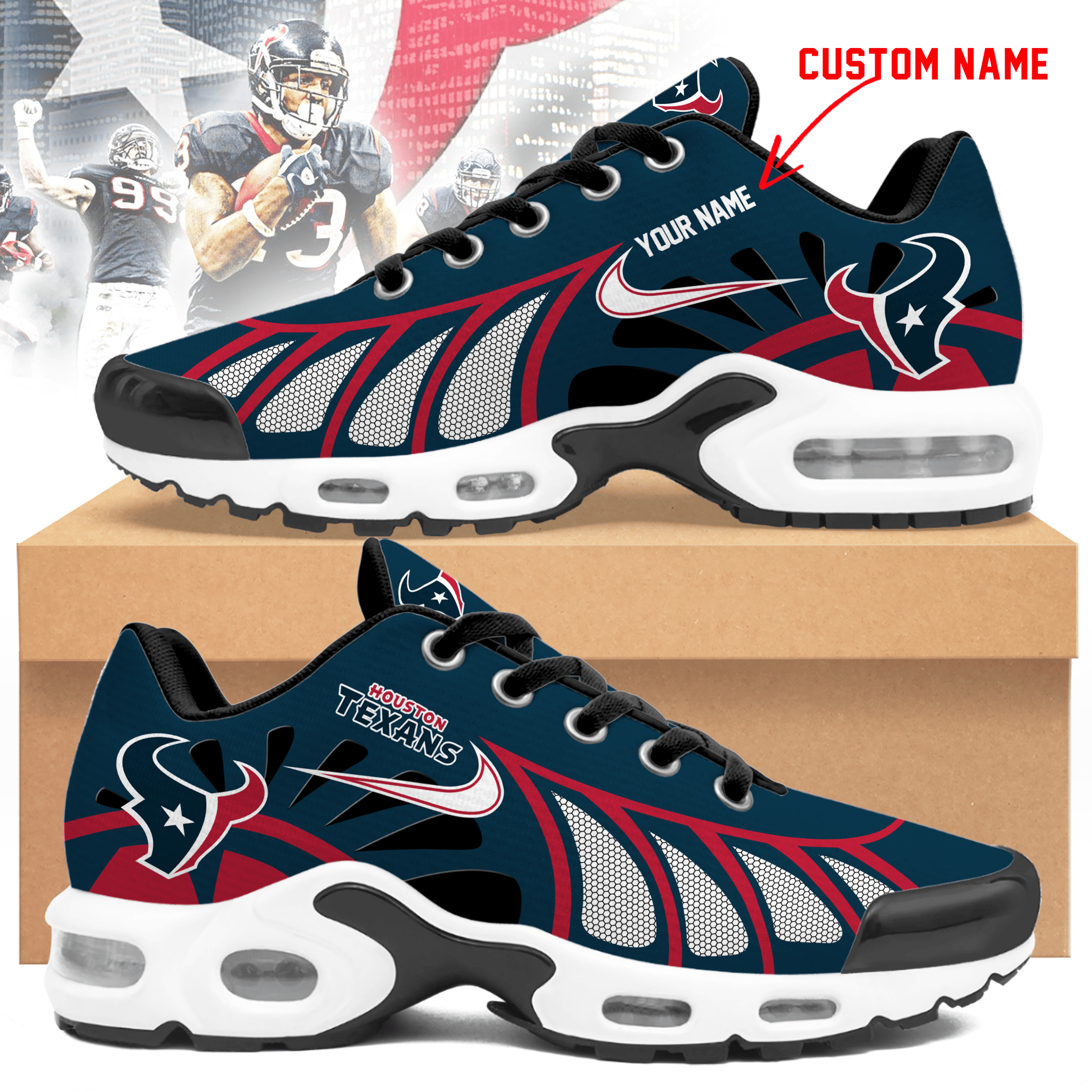Houston Texans Personalized Air Max Shoes Limited Edition 050625 - Image 2