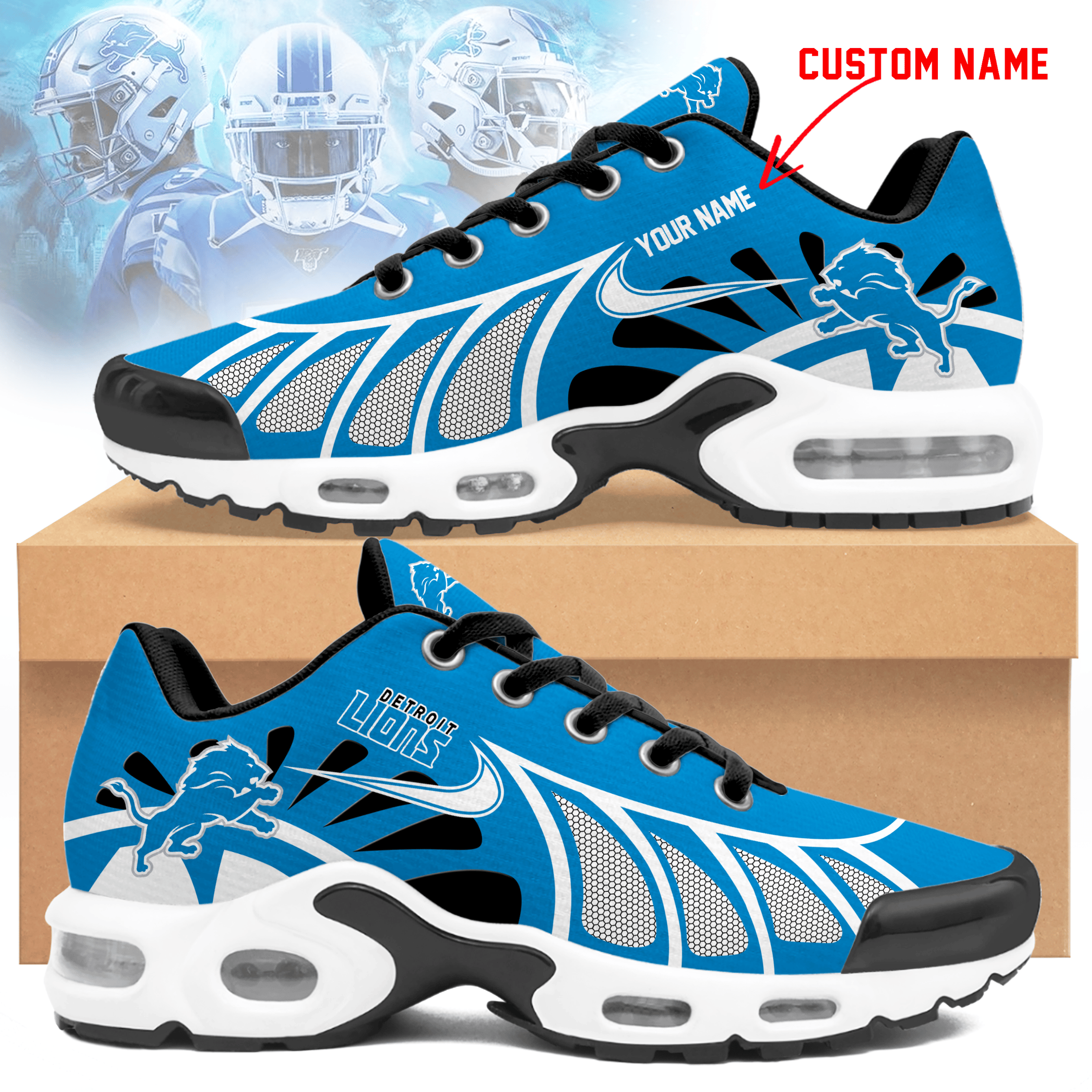 Detroit Lions Personalized Air Max Shoes Limited Edition 050625 - Image 2