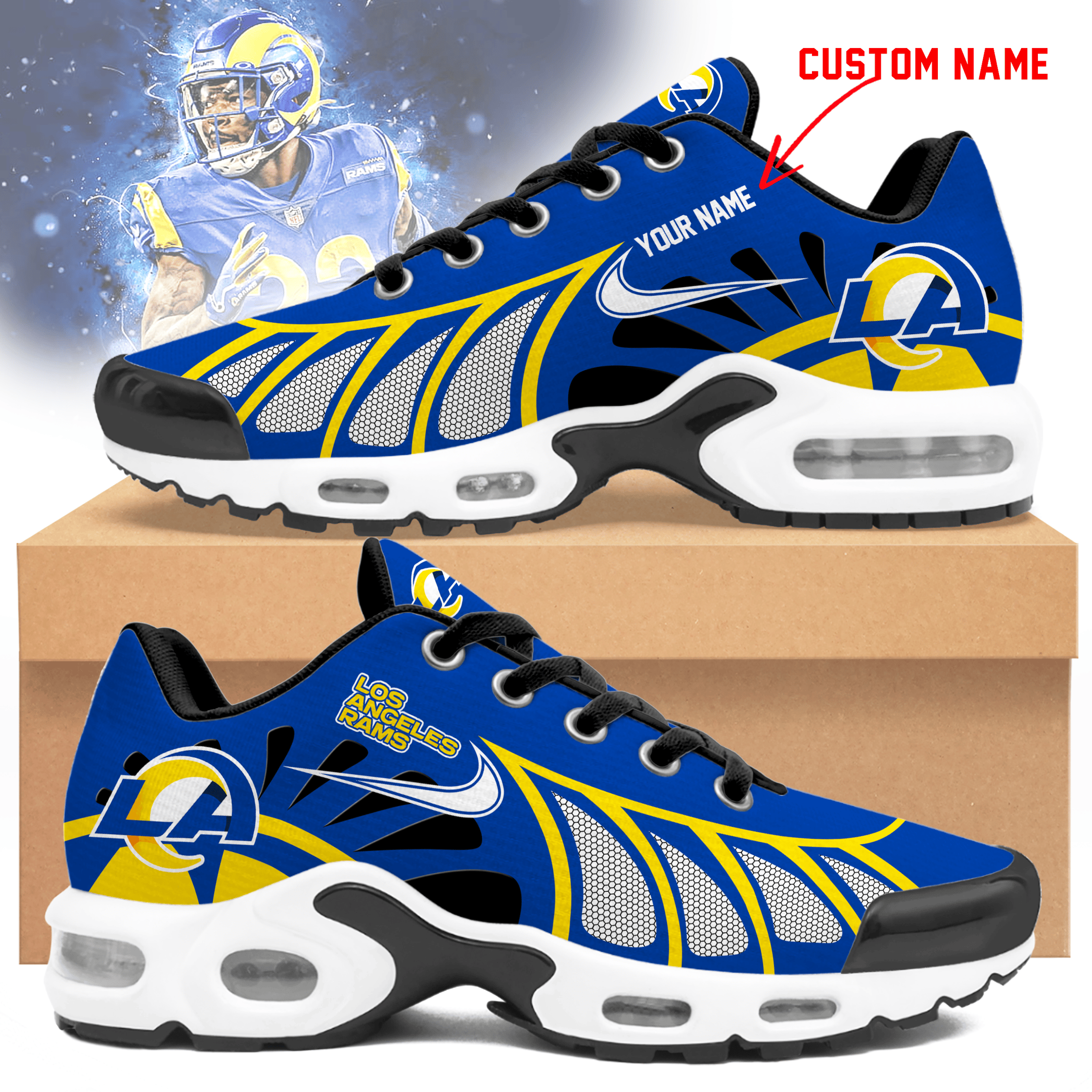 Los Angeles Rams Personalized Air Max Shoes Limited Edition 050625 - Image 2
