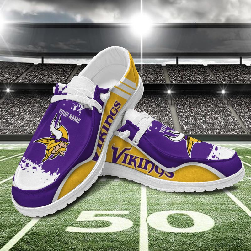 Minnesota Vikings Hey  Dude Shoes Printed For Men And Women - Image 3