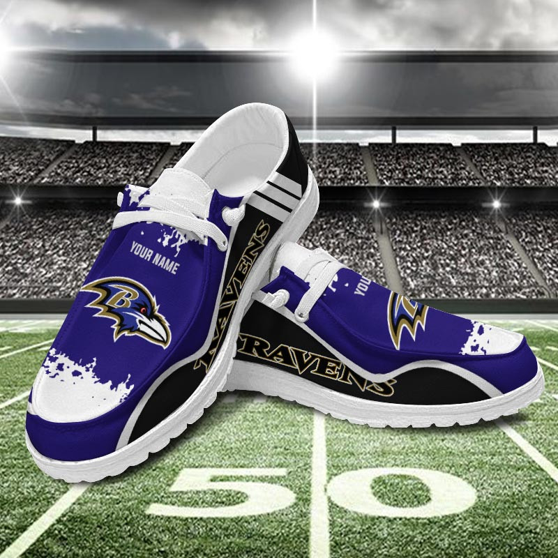 Baltimore Ravens Hey Dude Shoes Printed For Men And Women - Image 3