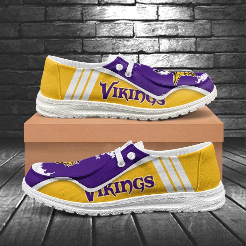 Minnesota Vikings Hey  Dude Shoes Printed For Men And Women - Image 4