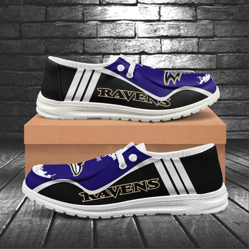 Baltimore Ravens Hey Dude Shoes Printed For Men And Women - Image 4