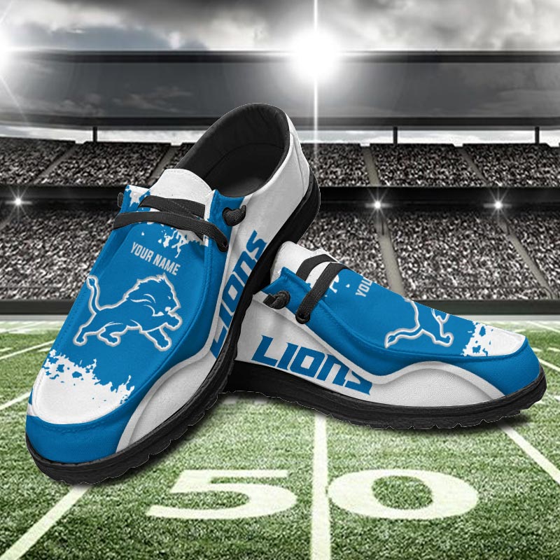 Detroit Lions Hey  Dude Shoes Printed For Men And Women - Image 2