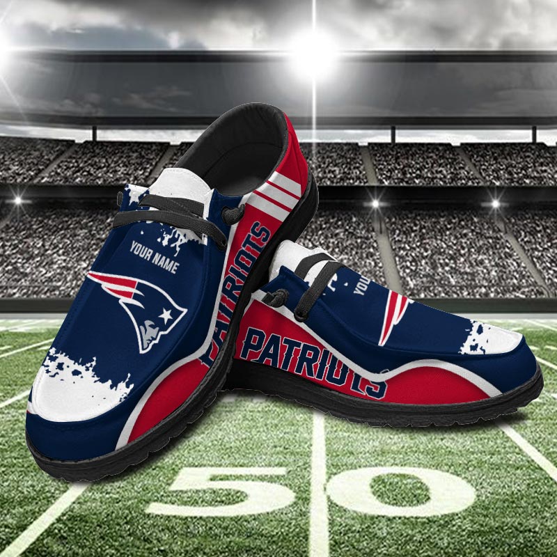New England Patriots Hey  Dude Shoes Printed For Men And Women - Image 2