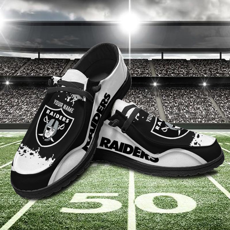 Las Vegas Raiders Hey  Dude Shoes Printed For Men And Women - Image 2