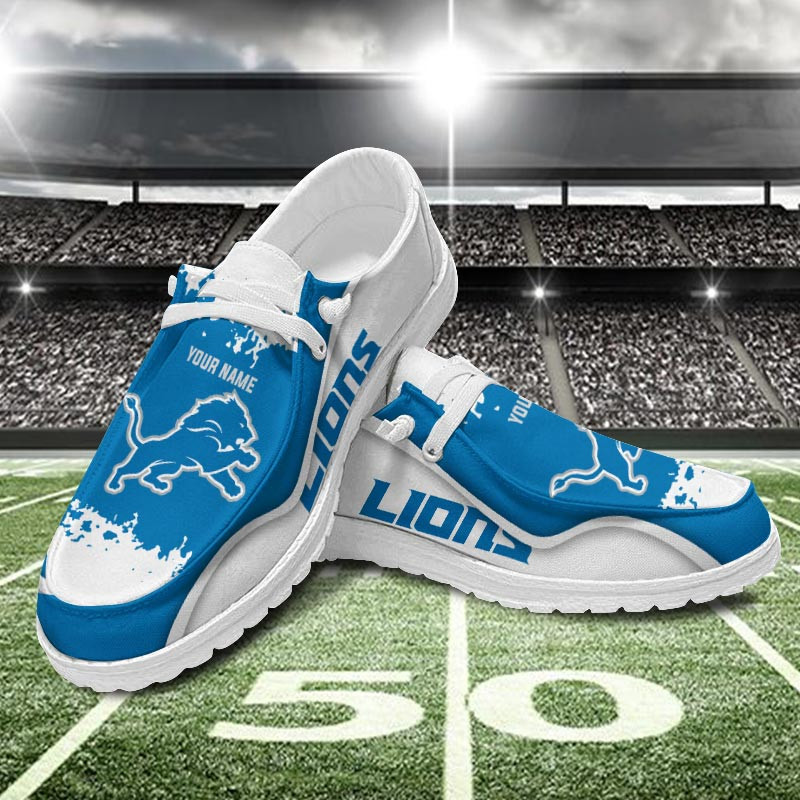 Detroit Lions Hey  Dude Shoes Printed For Men And Women - Image 3