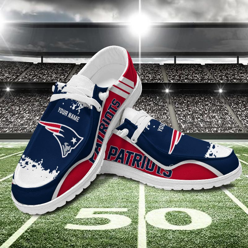 New England Patriots Hey  Dude Shoes Printed For Men And Women - Image 3