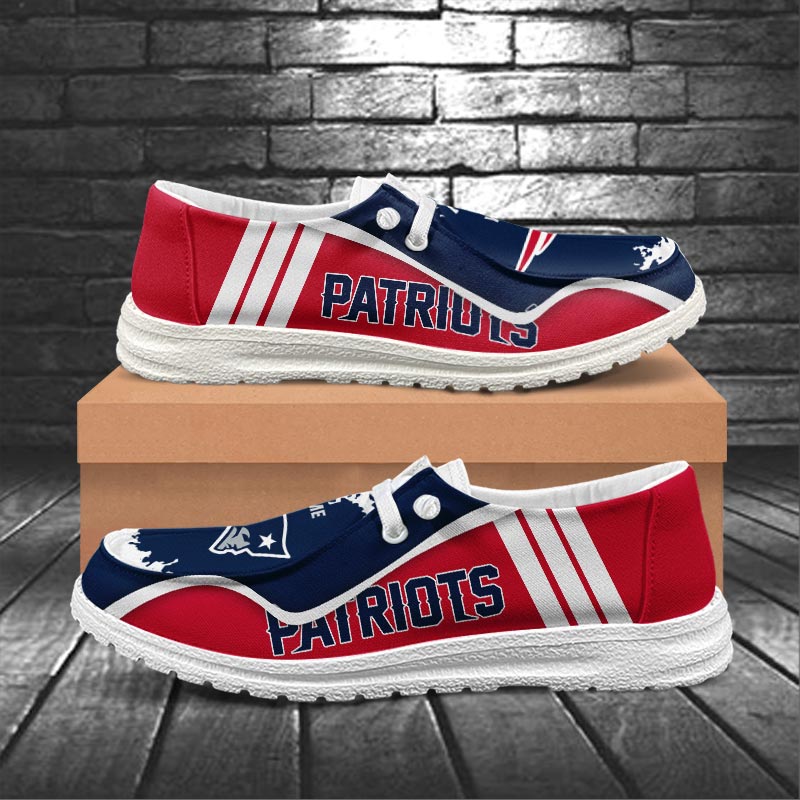 New England Patriots Hey  Dude Shoes Printed For Men And Women - Image 4