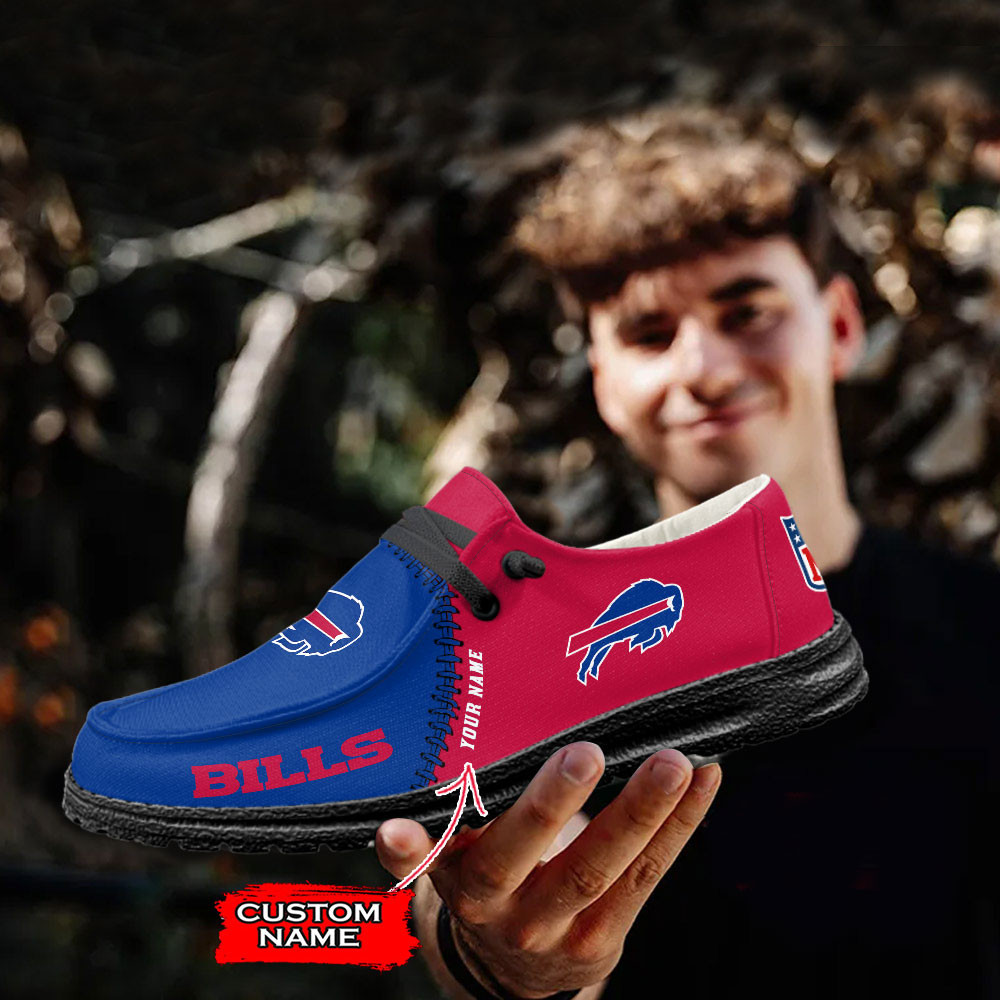 Buffalo Bills Moccasin Slippers Hey  Dude Shoes Printed For Men And Women - Image 2