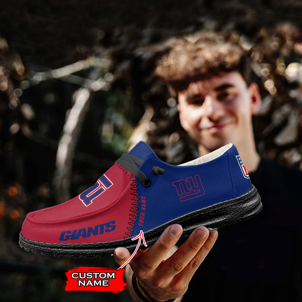 New York Giants Moccasin Slippers Hey  Dude Shoes Printed For Men And Women - Image 2