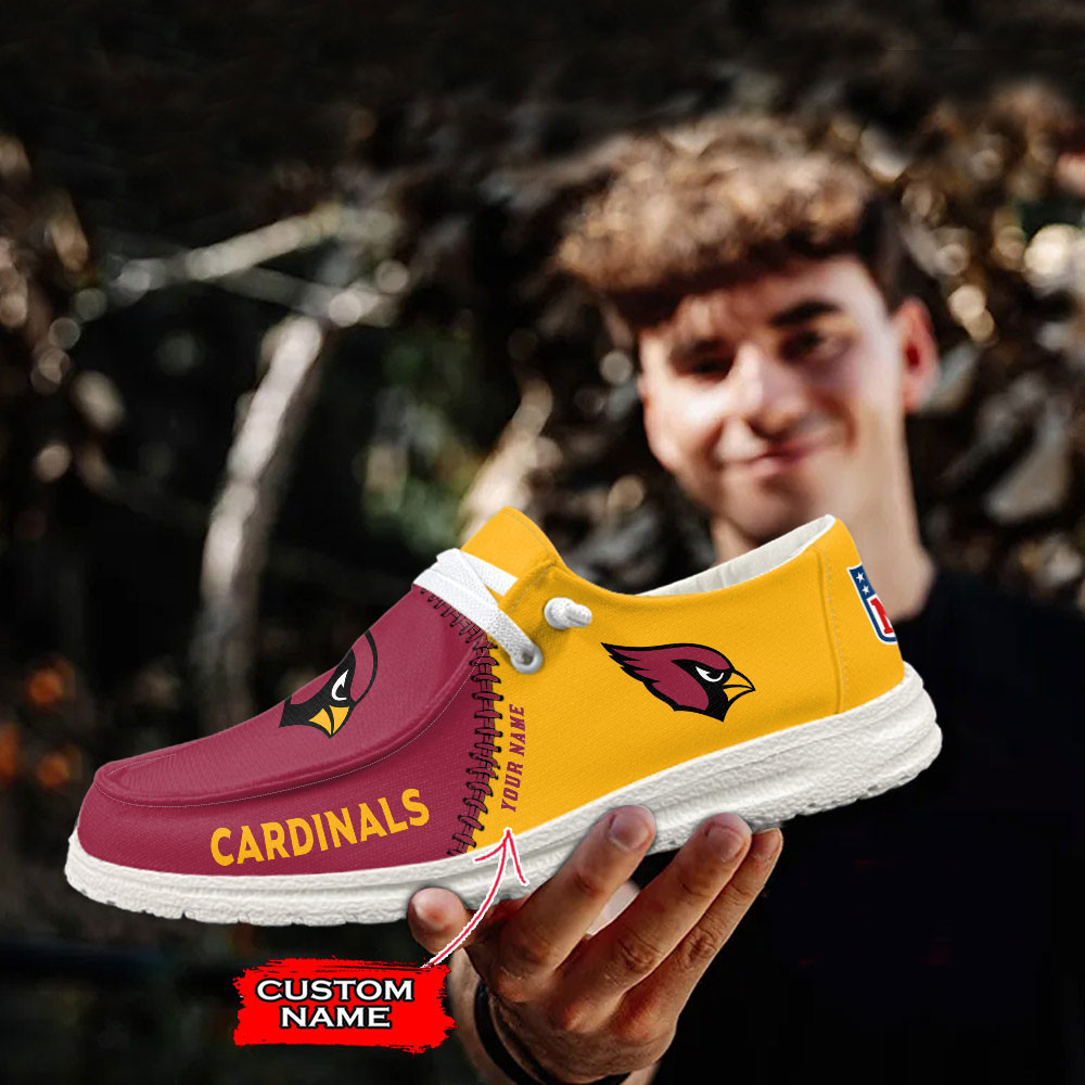 Arizona Cardinals Moccasin Slippers Hey  Dude Shoes Printed For Men And Women - Image 3