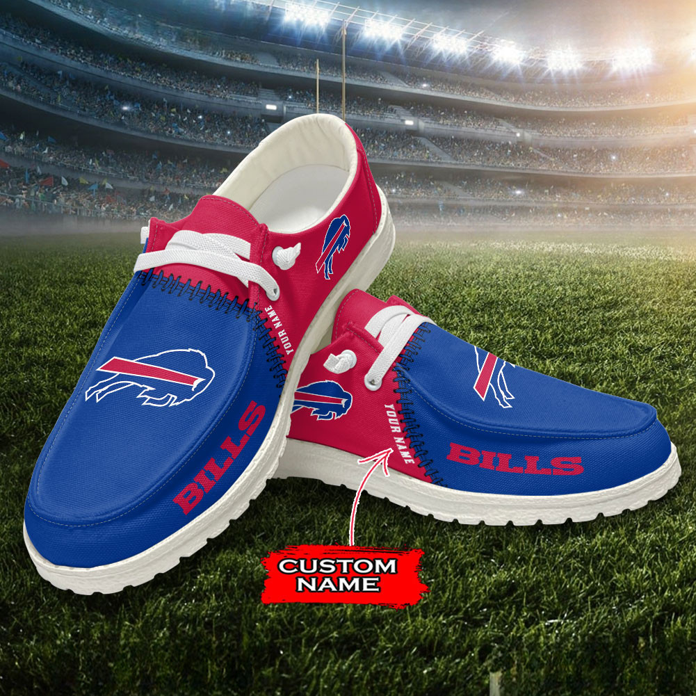 Buffalo Bills Moccasin Slippers Hey  Dude Shoes Printed For Men And Women - Image 4