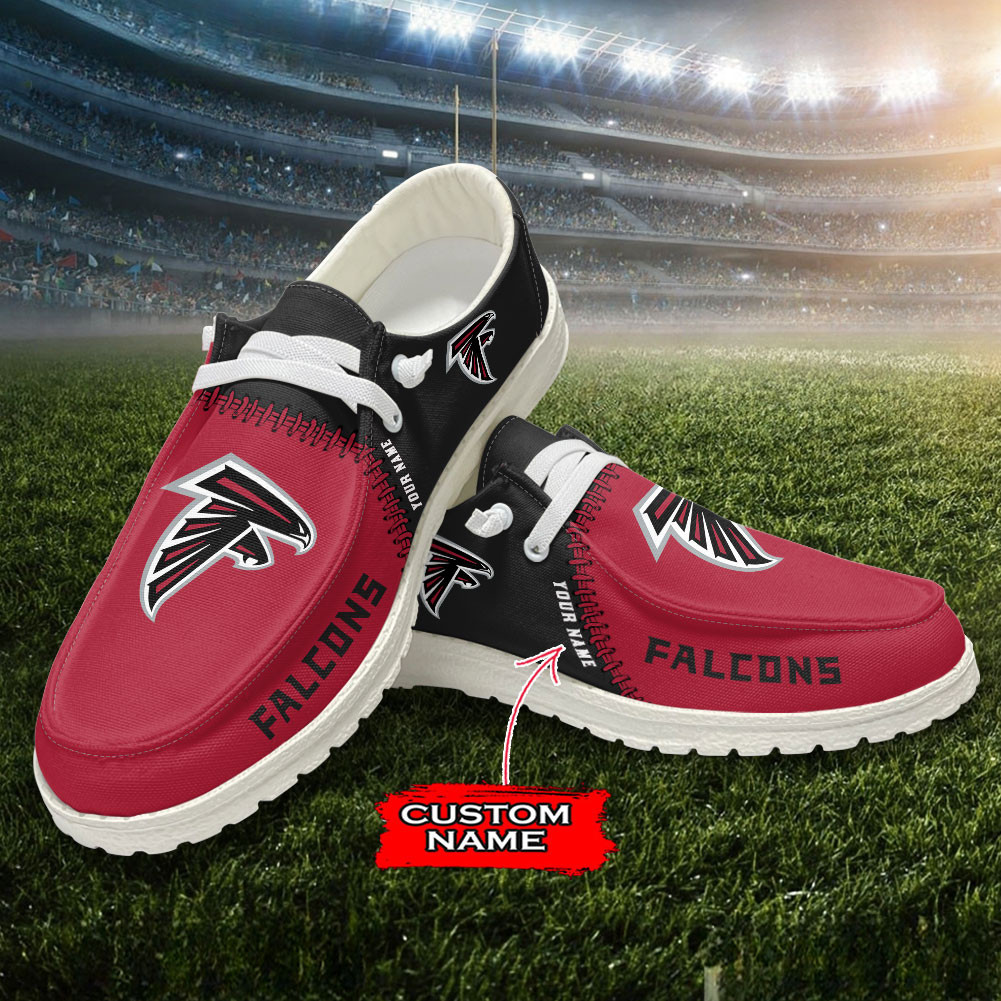 Atlanta Falcons Moccasin Slippers Hey  Dude Shoes Printed For Men And Women - Image 4