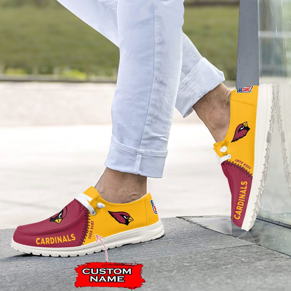 Arizona Cardinals Moccasin Slippers Hey  Dude Shoes Printed For Men And Women - Image 4