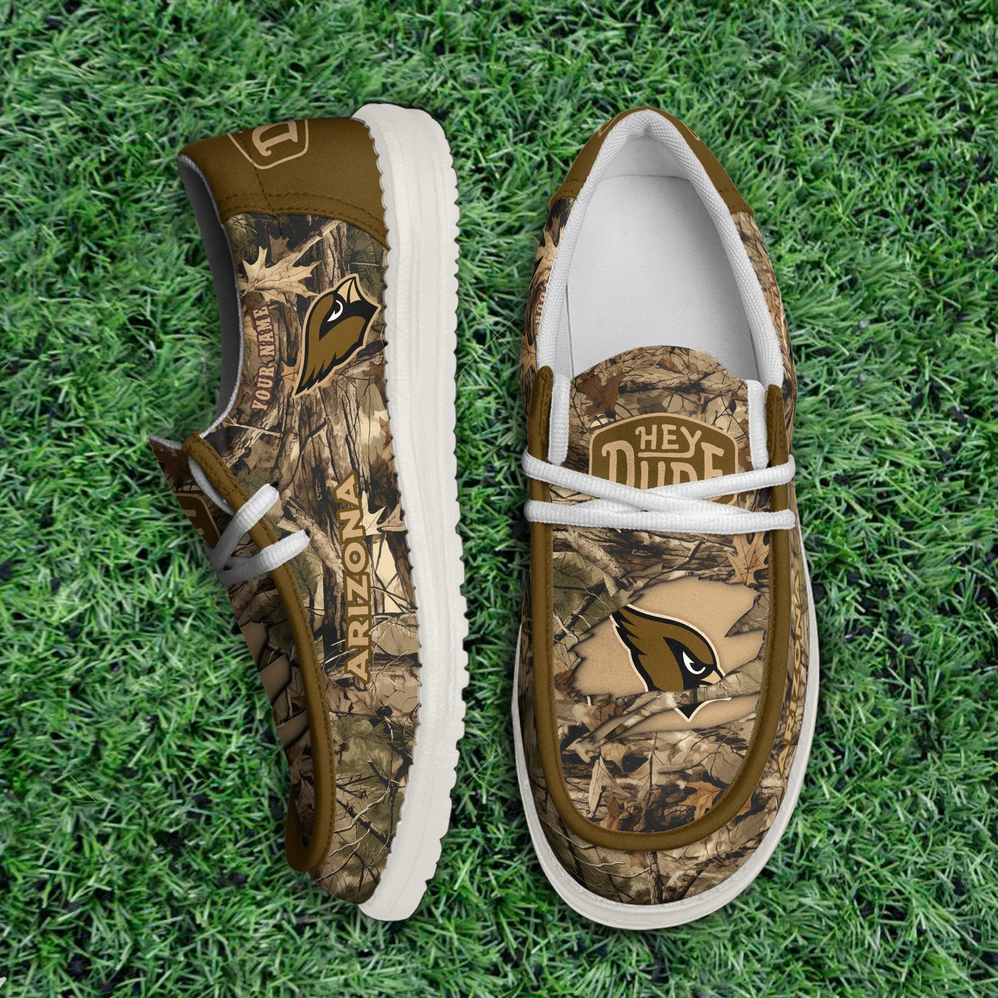 Arizona Cardinals Camo Hunting Thickened Hey  Dude Shoes Printed For Men And Women - Image 3