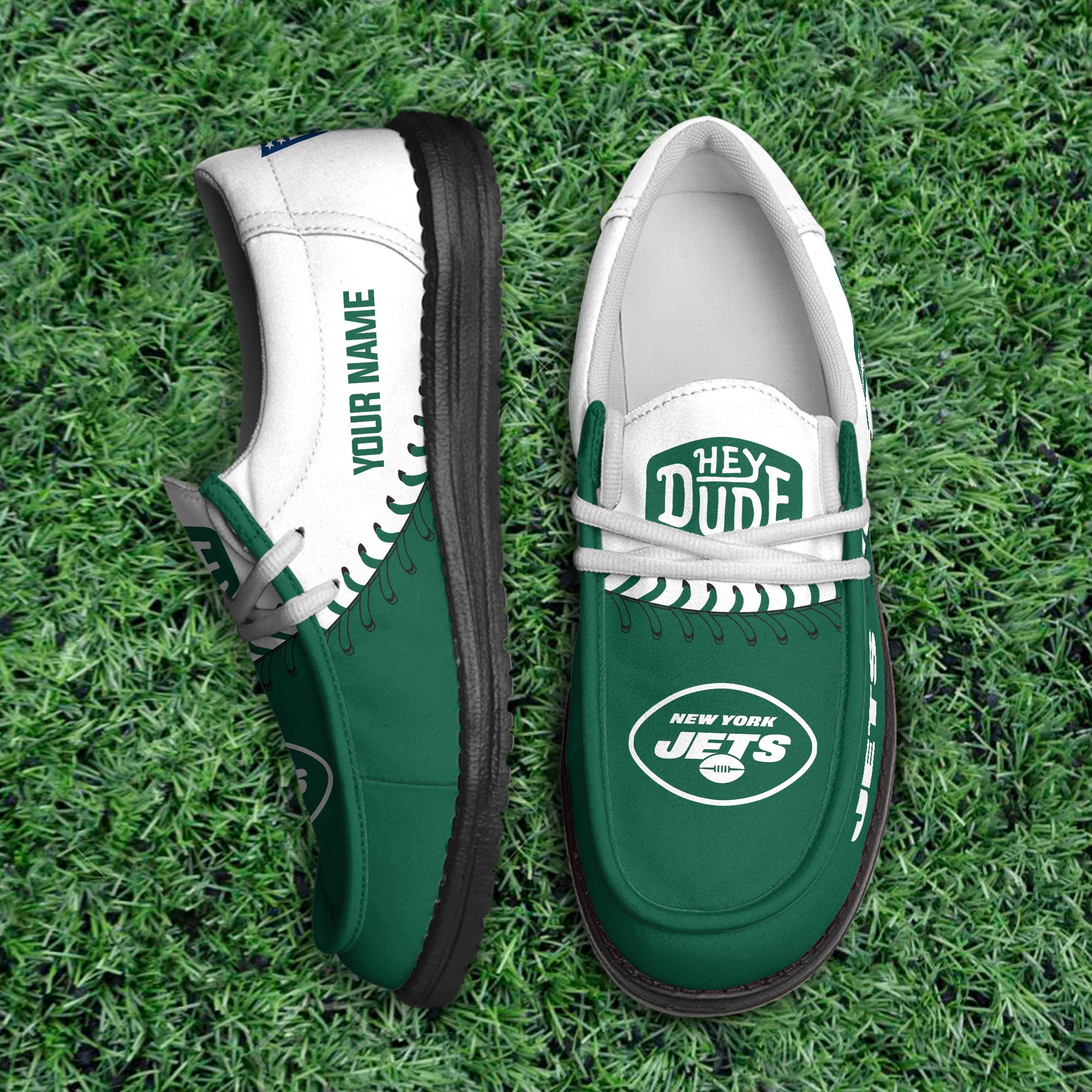 New York Jets Thickened Hey  Dude Shoes Printed For Men And Women - Image 2