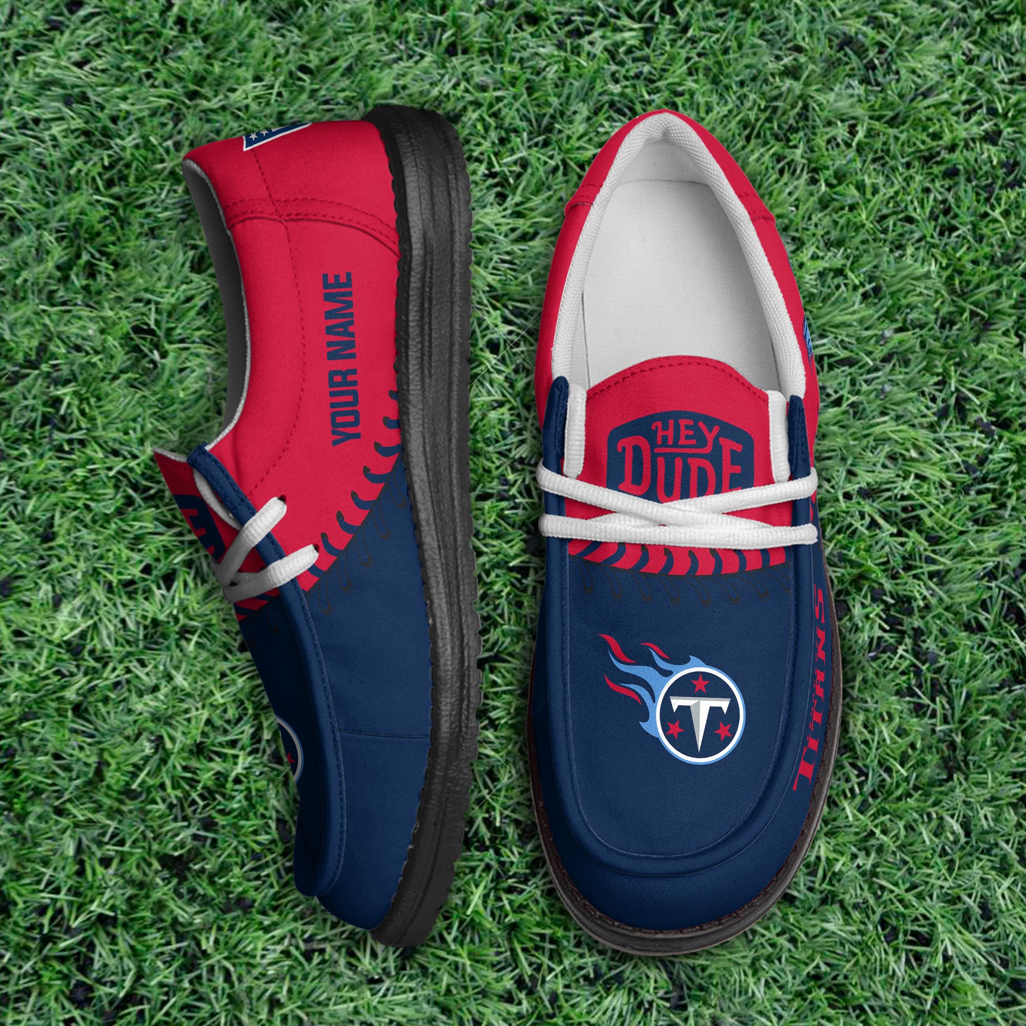 Tennessee Titans Thickened Hey  Dude Shoes Printed For Men And Women - Image 2