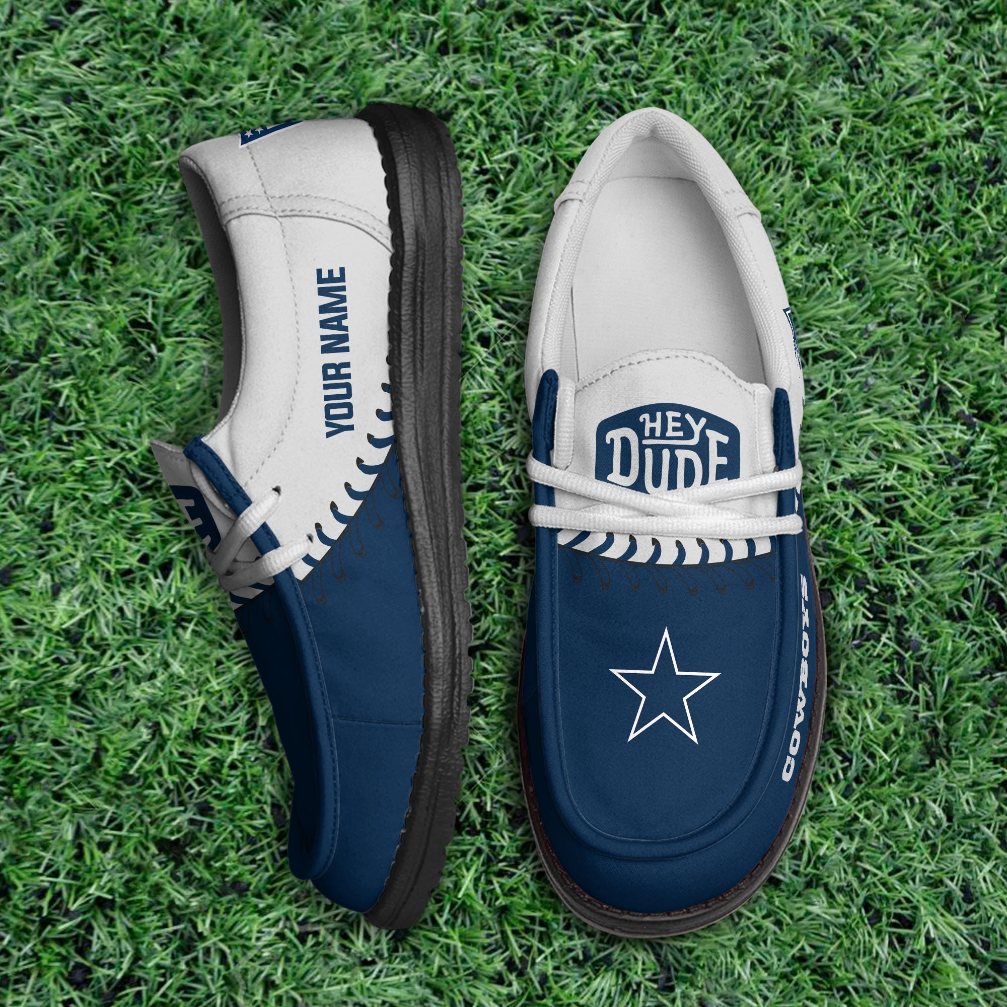 Dallas Cowboys Thickened Hey  Dude Shoes Printed For Men And Women - Image 2