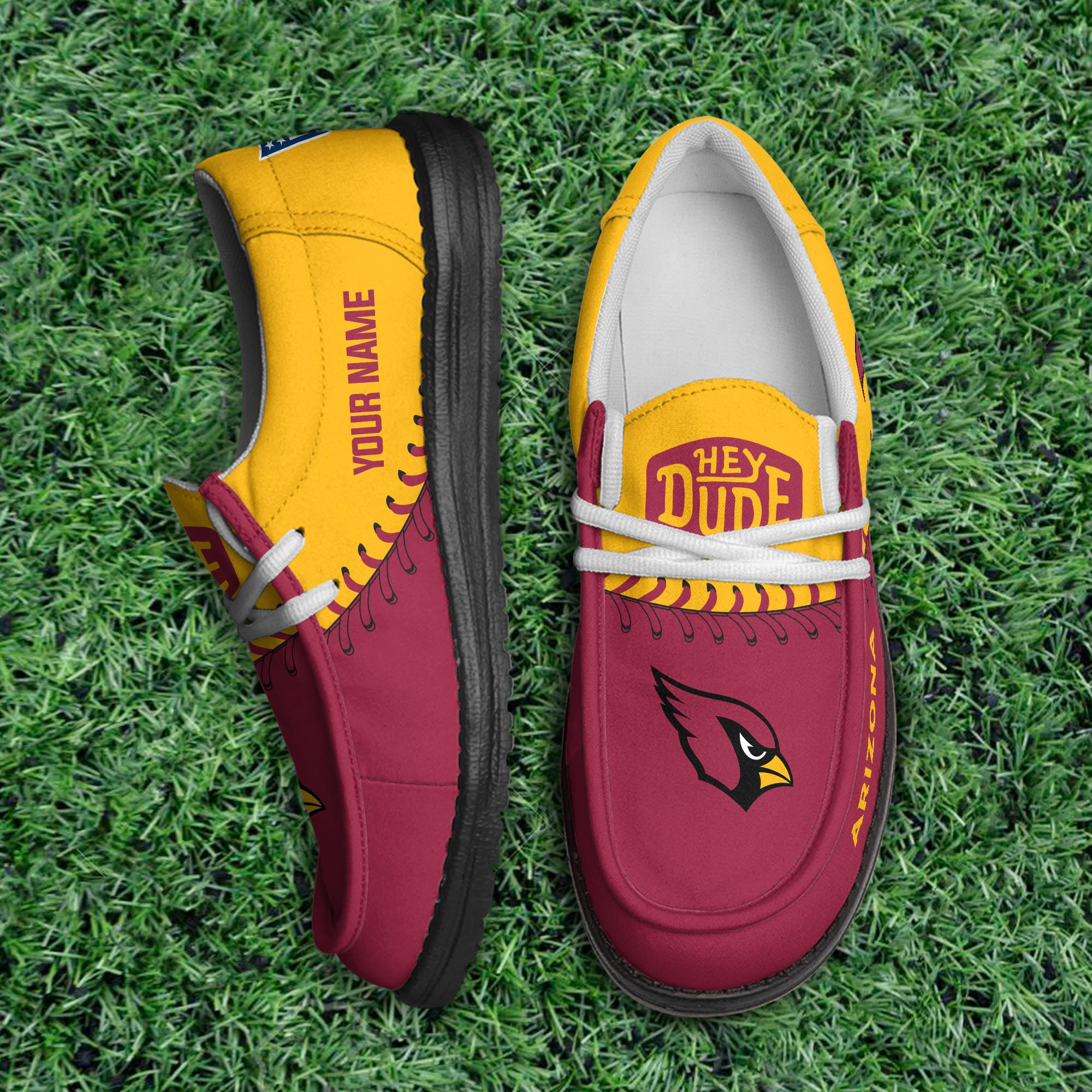 Arizona Cardinals Thickened Hey  Dude Shoes Printed For Men And Women - Image 2