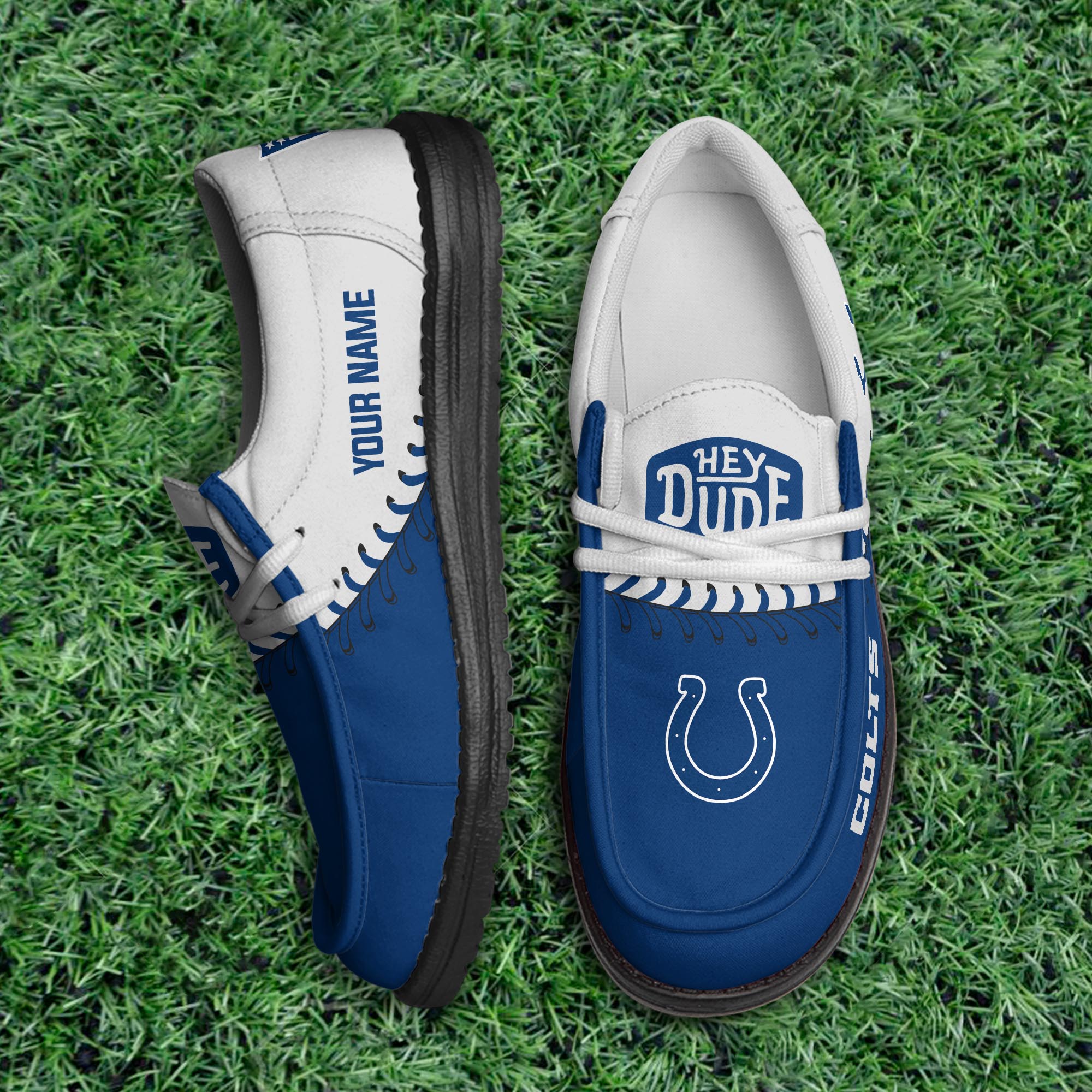 Indianapolis Colts Thickened Hey  Dude Shoes Printed For Men And Women - Image 2