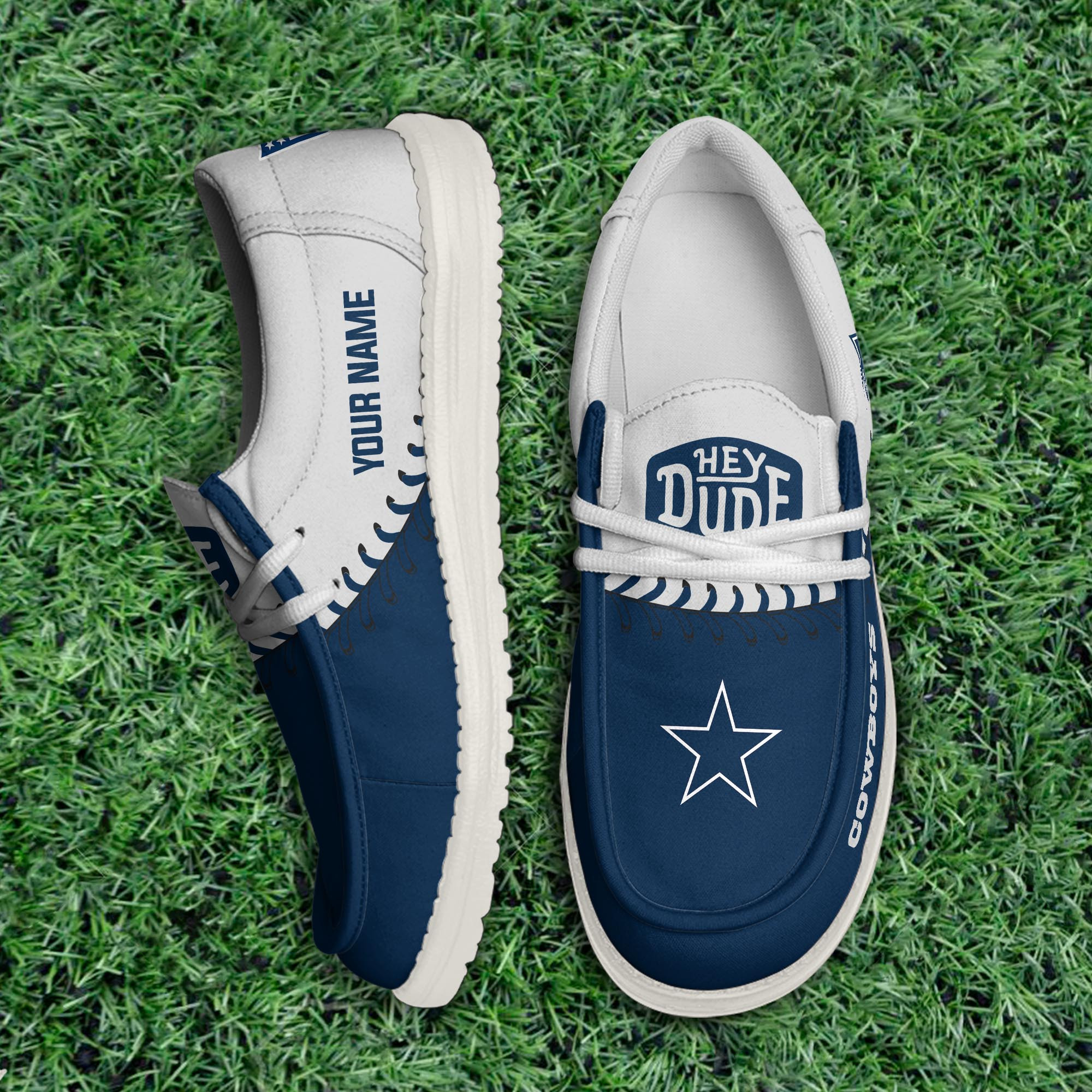 Dallas Cowboys Thickened Hey  Dude Shoes Printed For Men And Women - Image 3