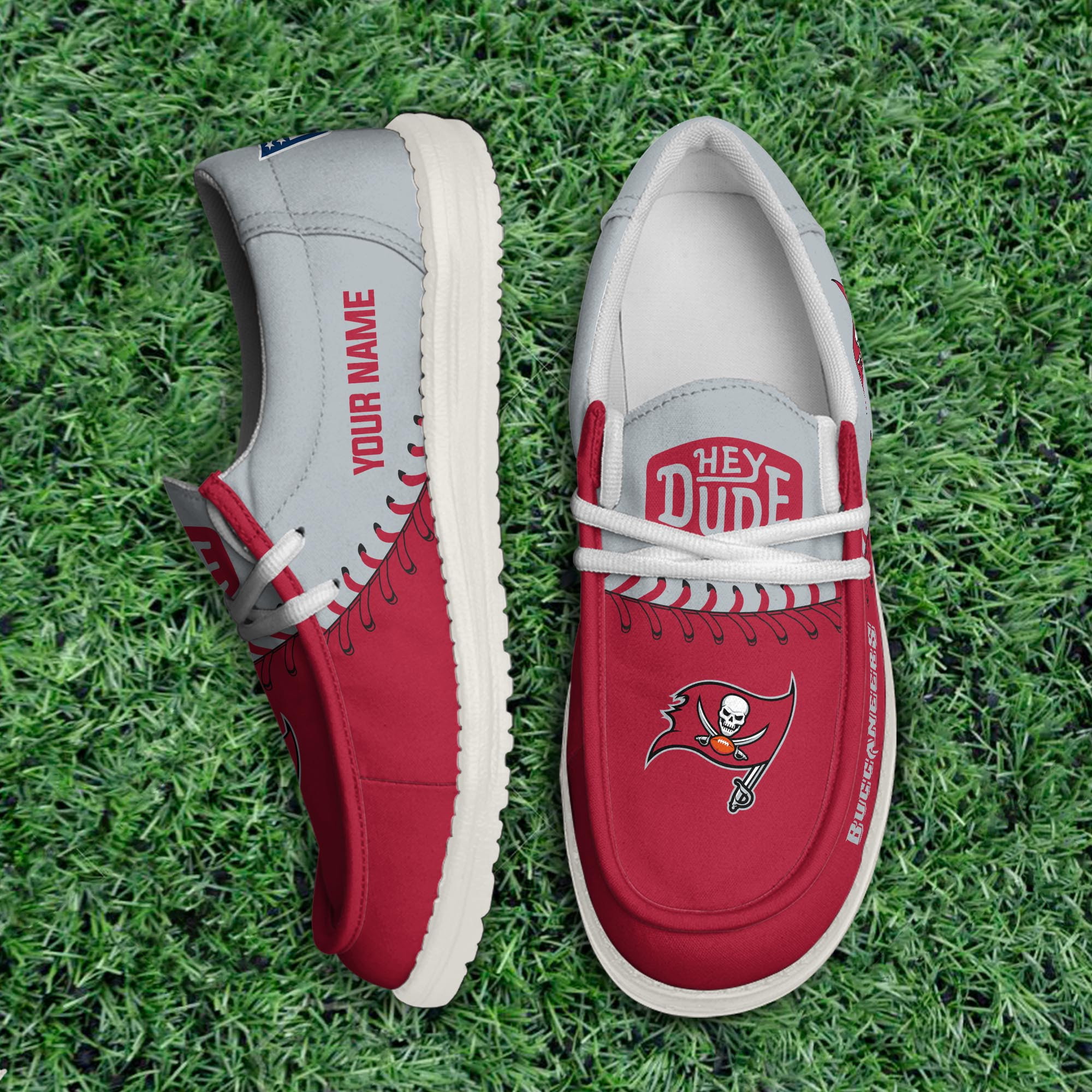 Tampa Bay Buccaneers Thickened Hey  Dude Shoes Printed For Men And Women - Image 3