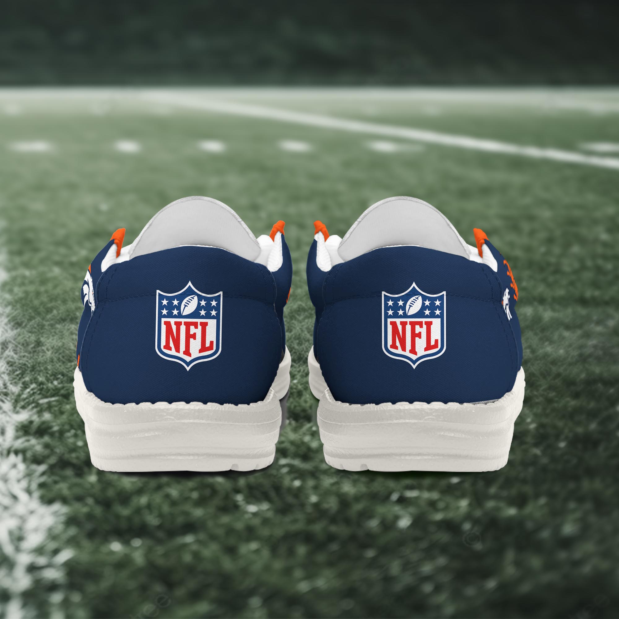 Denver Broncos Thickened Hey Dude Shoes Printed For Men And Women - Image 4