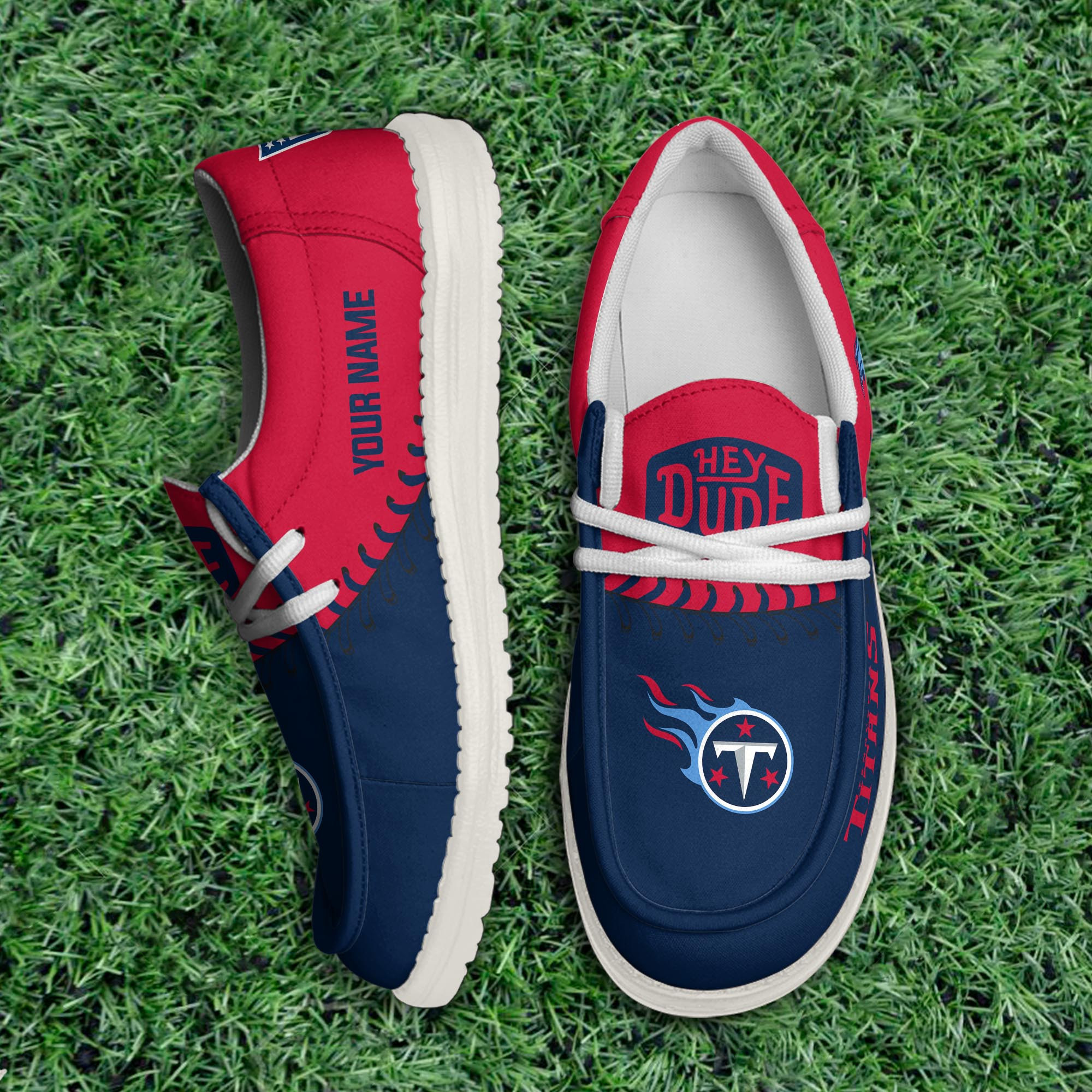 Tennessee Titans Thickened Hey  Dude Shoes Printed For Men And Women - Image 3