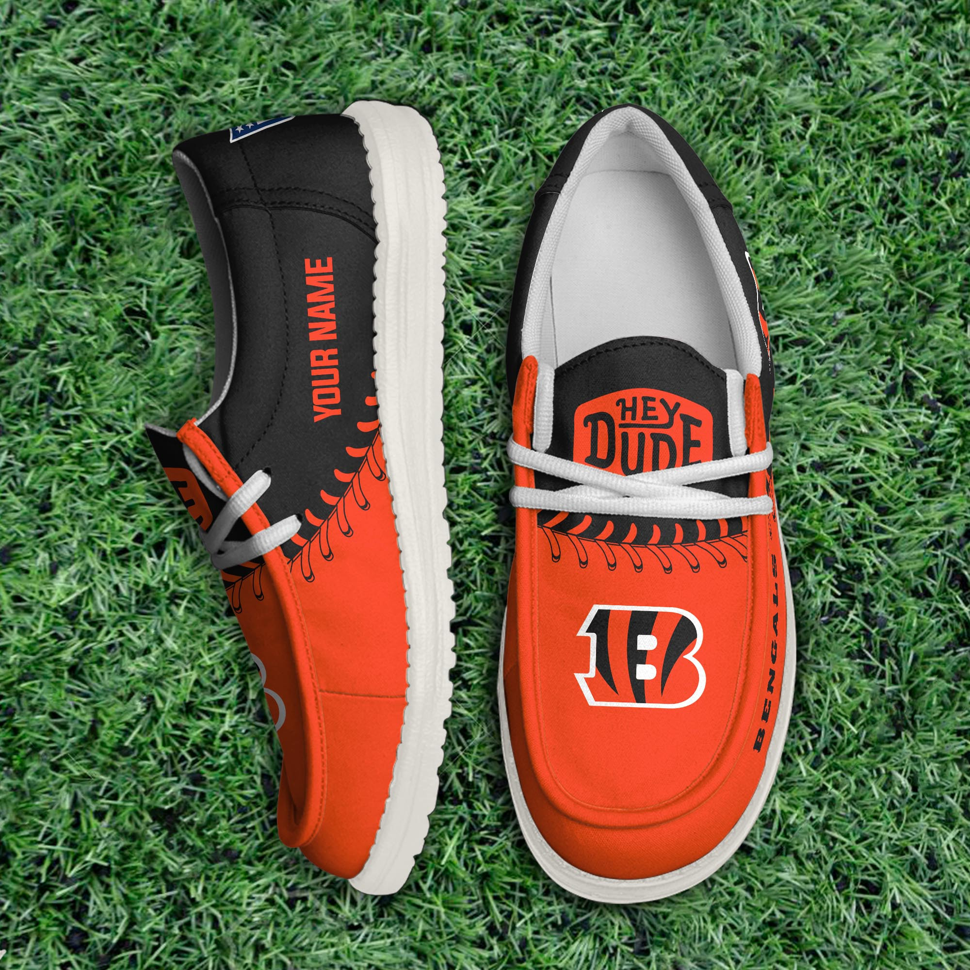 Cincinnati Bengals Thickened Hey Dude Shoes Printed For Men And Women - Image 3