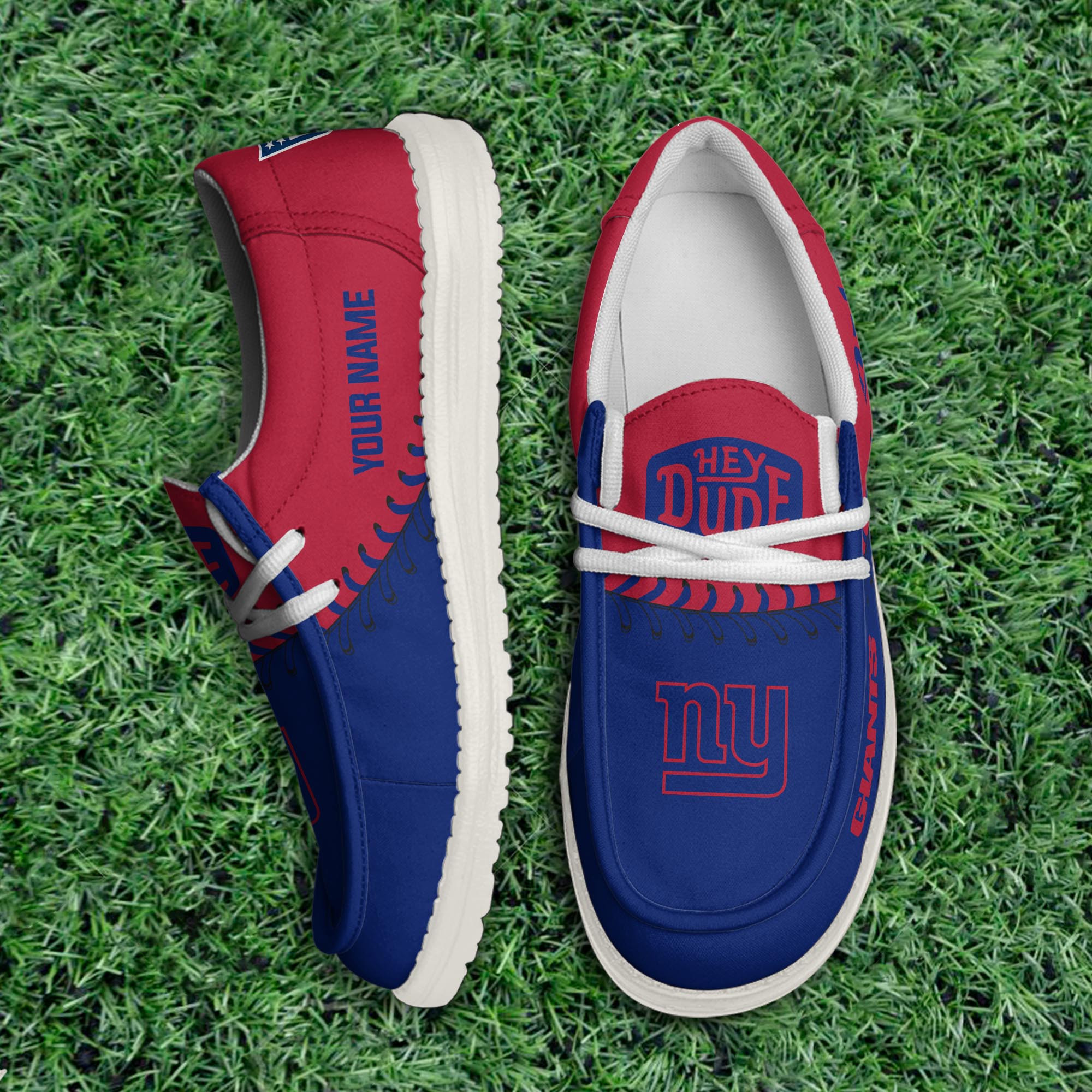 New York Giants Thickened Hey  Dude Shoes Printed For Men And Women - Image 3