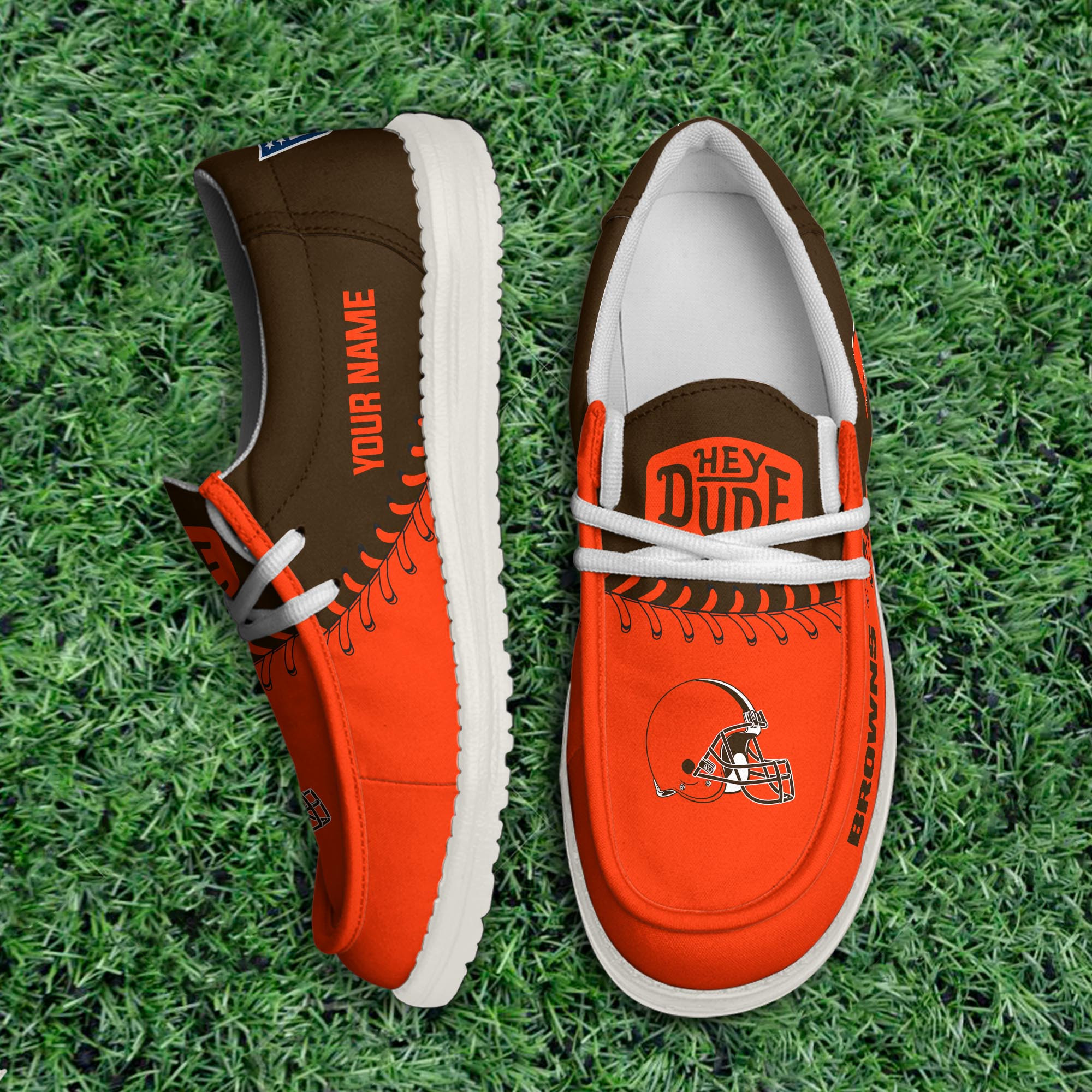 Cleveland Browns Thickened Hey  Dude Shoes Printed For Men And Women - Image 3