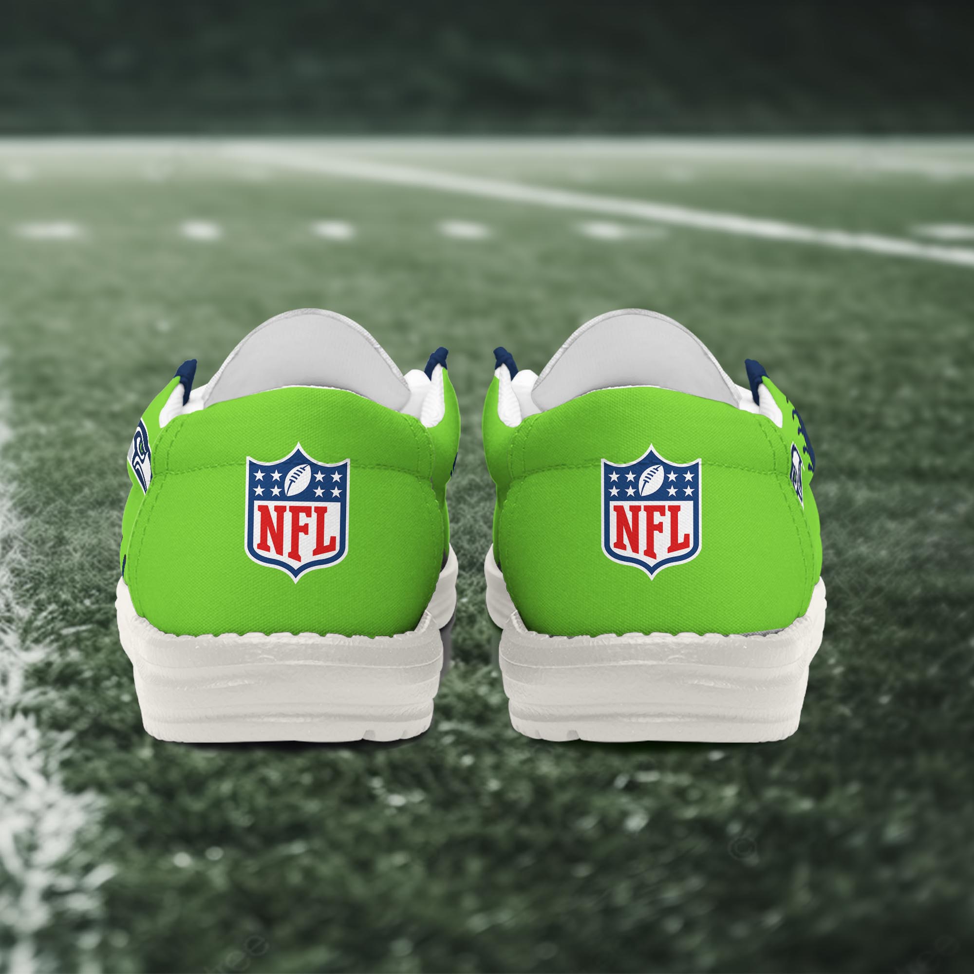 Seattle Seahawks Thickened Hey  Dude Shoes Printed For Men And Women - Image 4