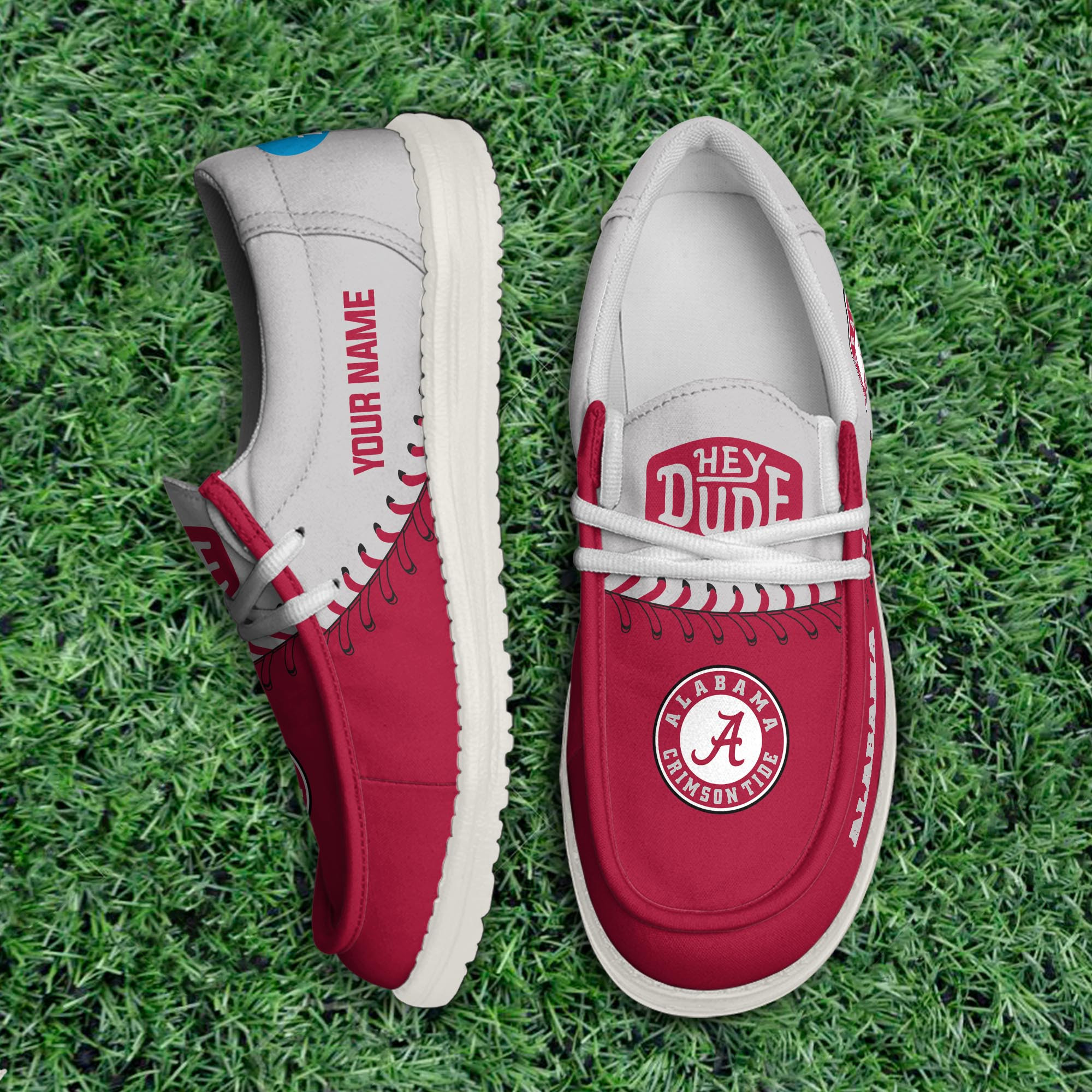 Alabama Crimson Tide Thickened Hey Dude Shoes Printed For Men And Women - Image 3