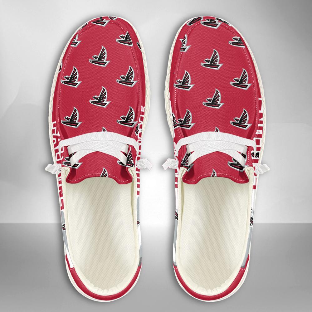 Atlanta Falcons Logo Pattern Hey  Dude Shoes Printed For Men And Women - Image 4