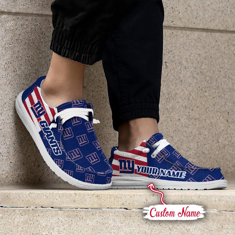 New York Giants Logo Pattern Hey  Dude Shoes Printed For Men And Women - Image 2