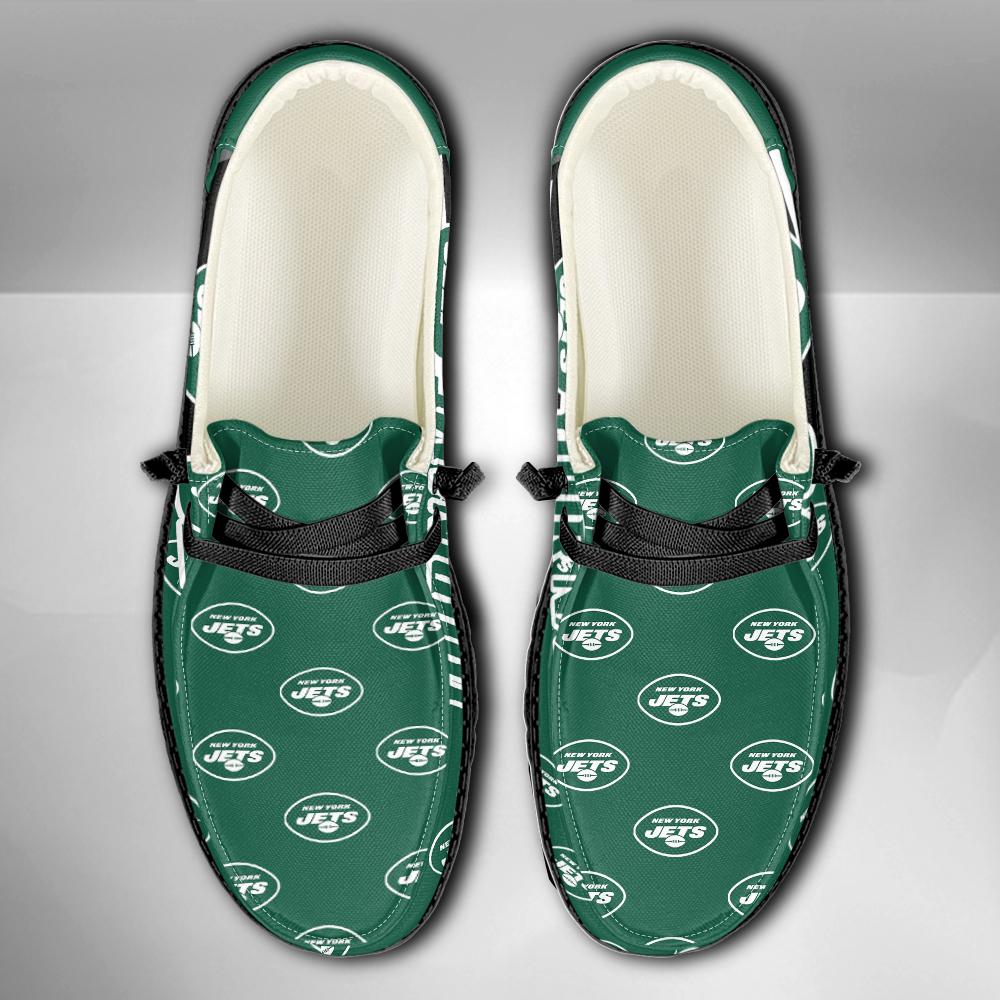 New York Jets Logo Pattern Hey  Dude Shoes Printed For Men And Women - Image 4