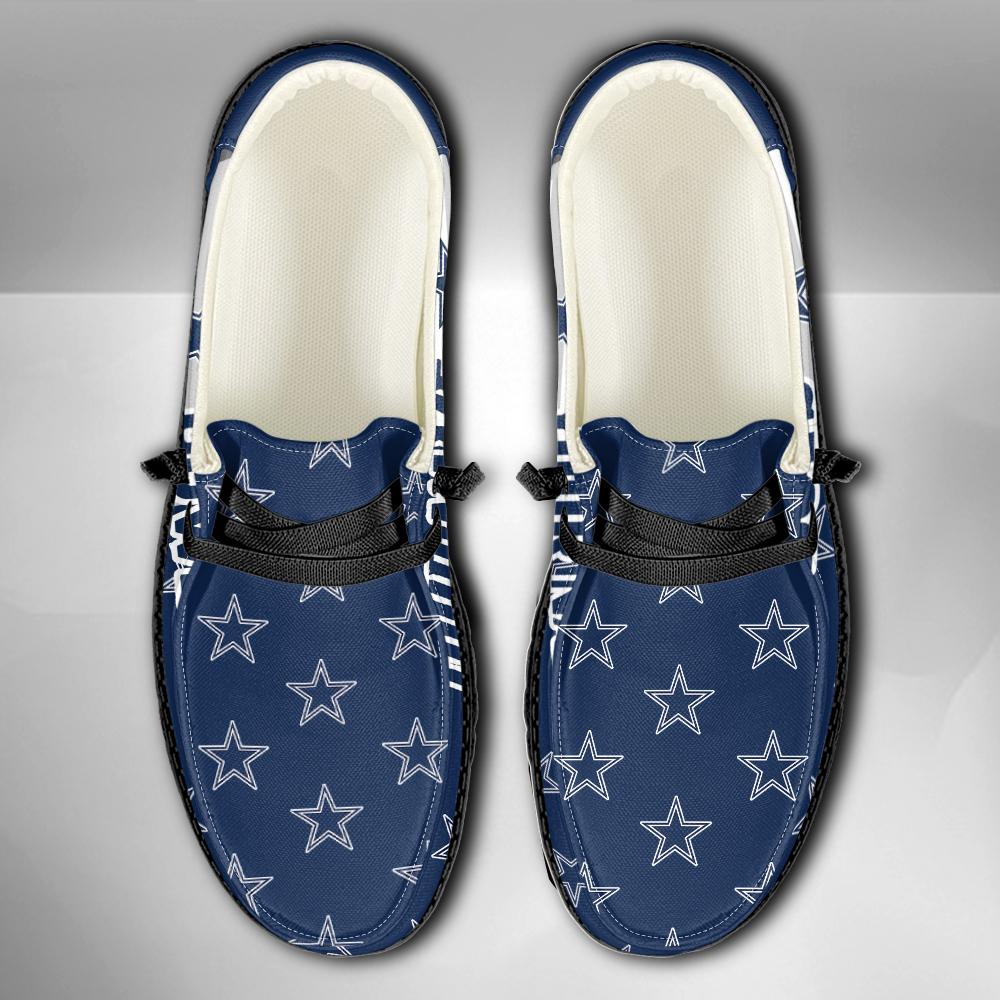 Dallas Cowboys Logo Pattern Hey  Dude Shoes Printed For Men And Women - Image 4