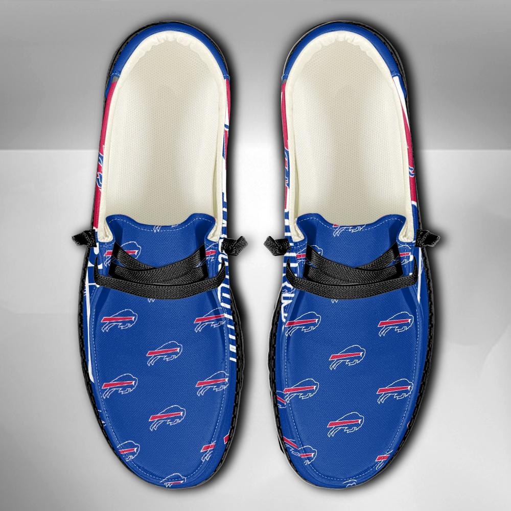 Buffalo Bills Logo Pattern Hey Dude Shoes Printed For Men And Women - Image 4