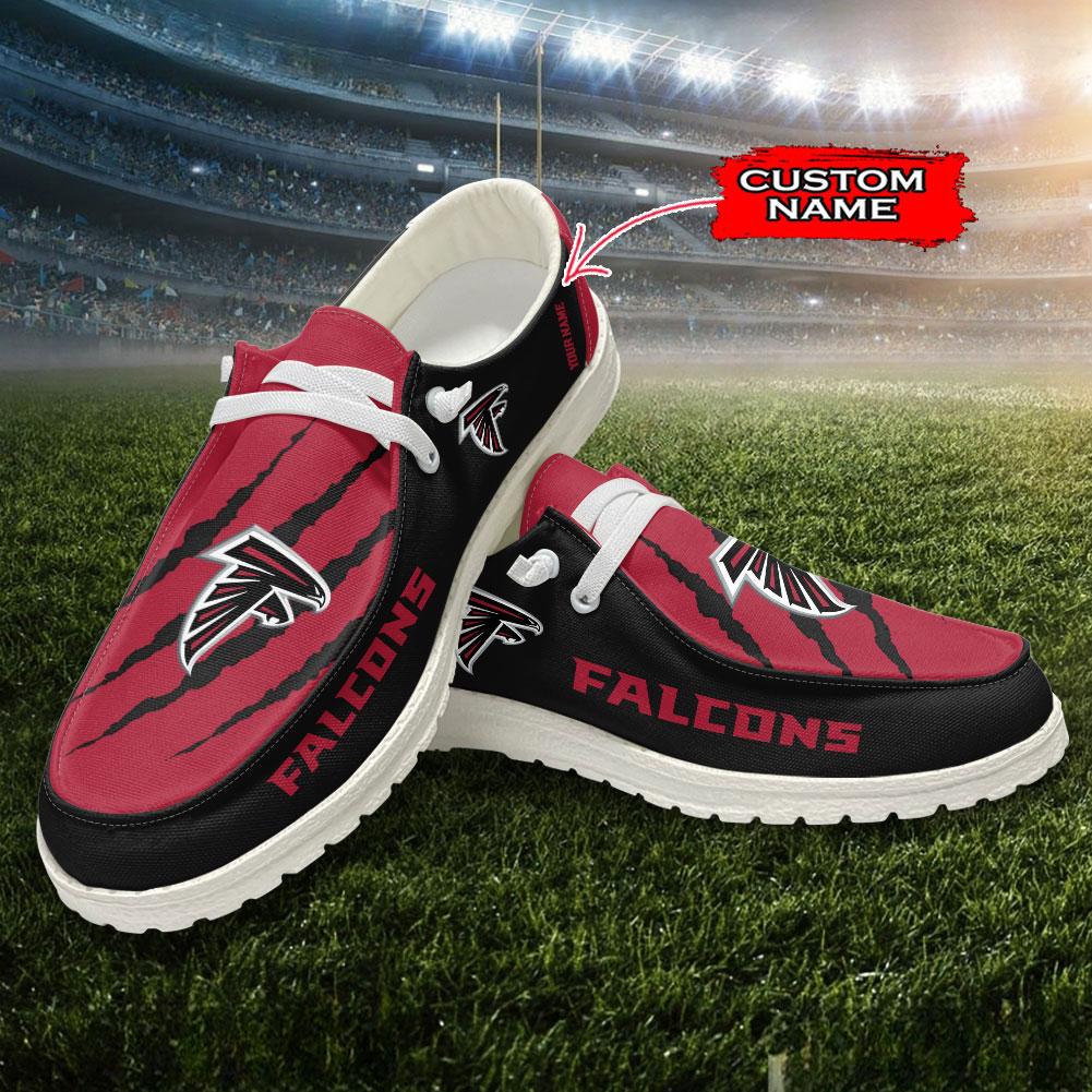 Atlanta Falcons Scratch Hey  Dude Shoes Printed For Men And Women Moccasin Slipper - Image 2