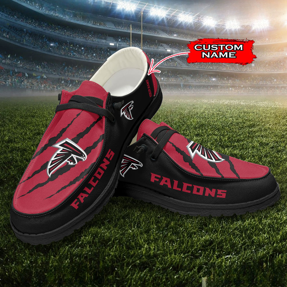 Atlanta Falcons Scratch Hey  Dude Shoes Printed For Men And Women Moccasin Slipper - Image 3