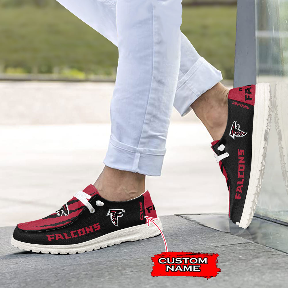 Atlanta Falcons Scratch Hey  Dude Shoes Printed For Men And Women Moccasin Slipper - Image 4