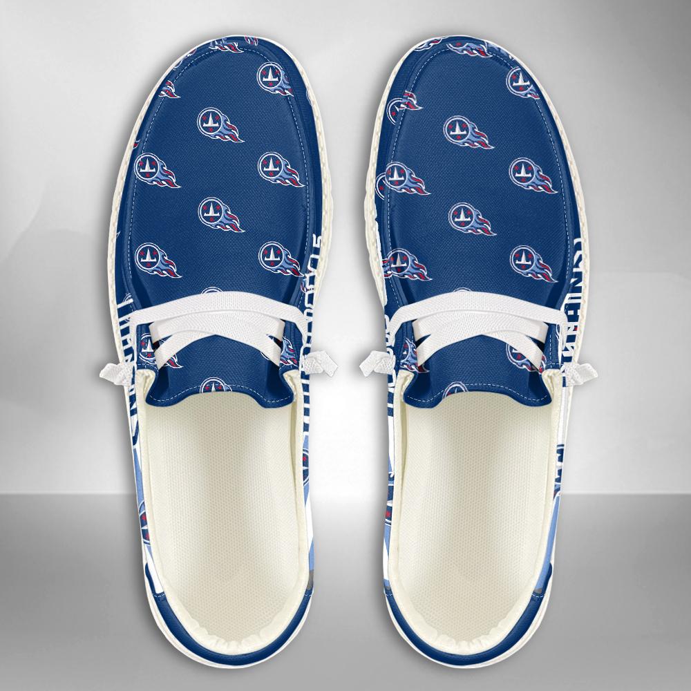 Tennessee Titans Logo Pattern Hey  Dude Shoes Printed For Men And Women - Image 4